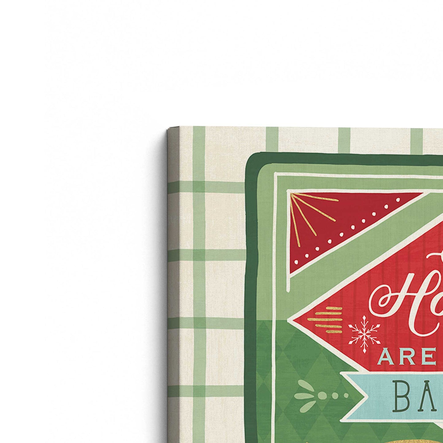 [Color:Stretched Canvas], Picture of the corner of the art