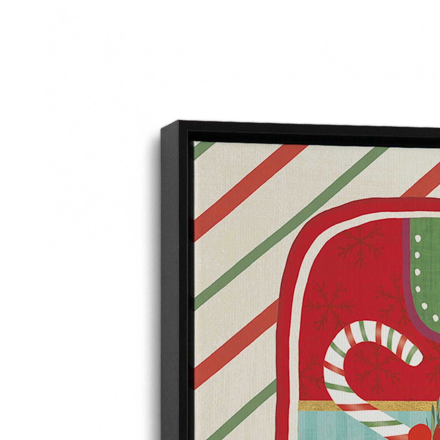 [Color:Satin Black], Picture of art in a Satin Black frame at an angle