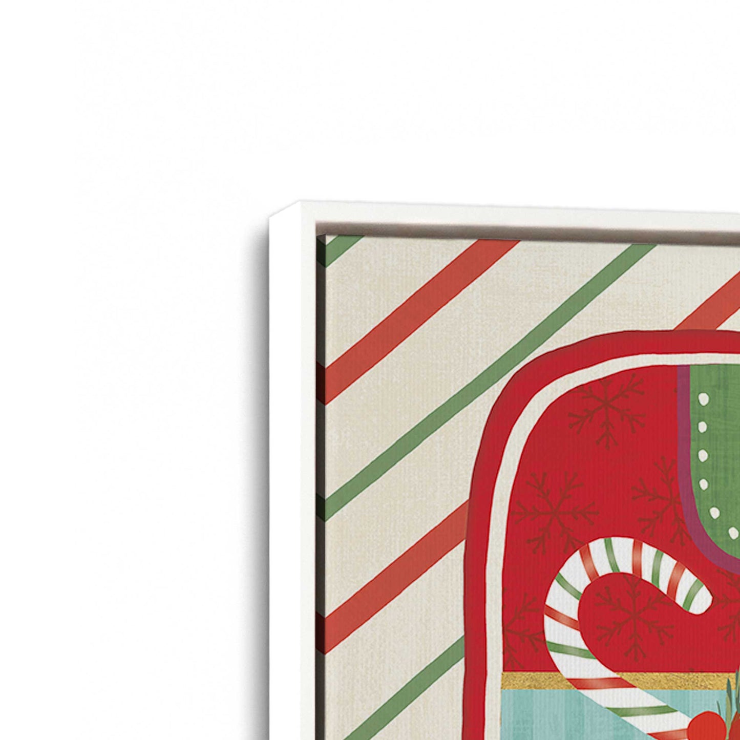 [Color:Opaque White], Picture of art in a White frame at an angle