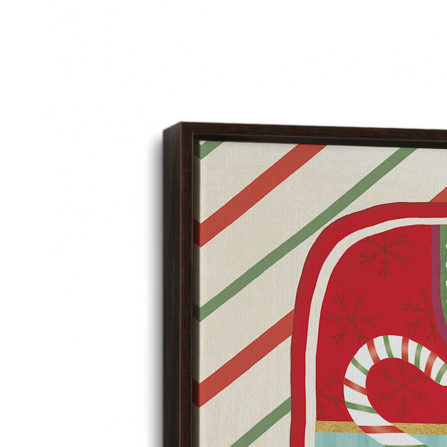 [Color:Espresso], Picture of art in a Espresso frame at an angle