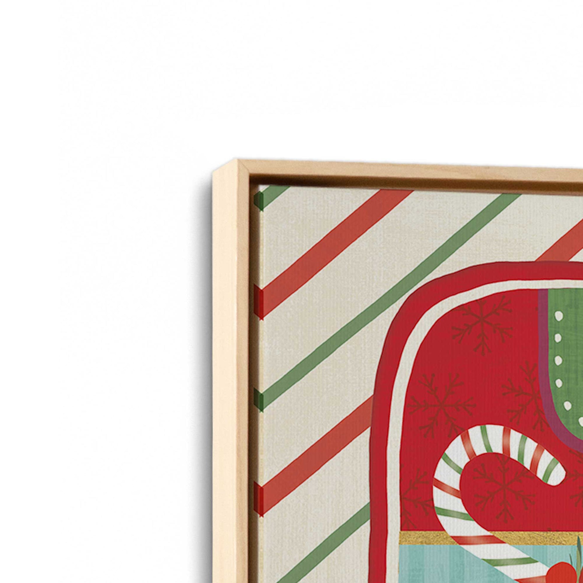 [Color:American Maple], Picture of art in a American Maple frame at an angle