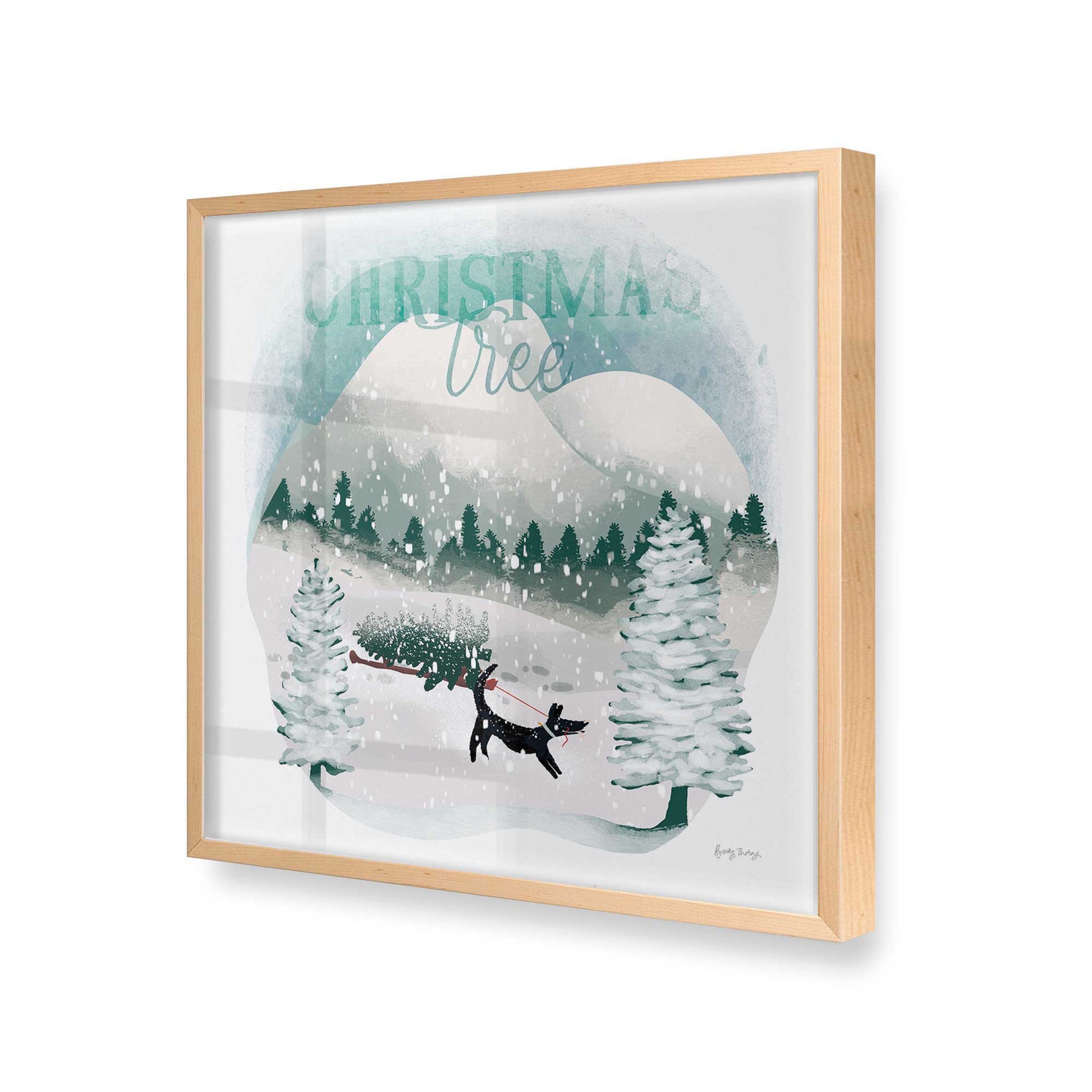 [Color:Raw Maple], Picture of art in a Raw Maple frame at an angle