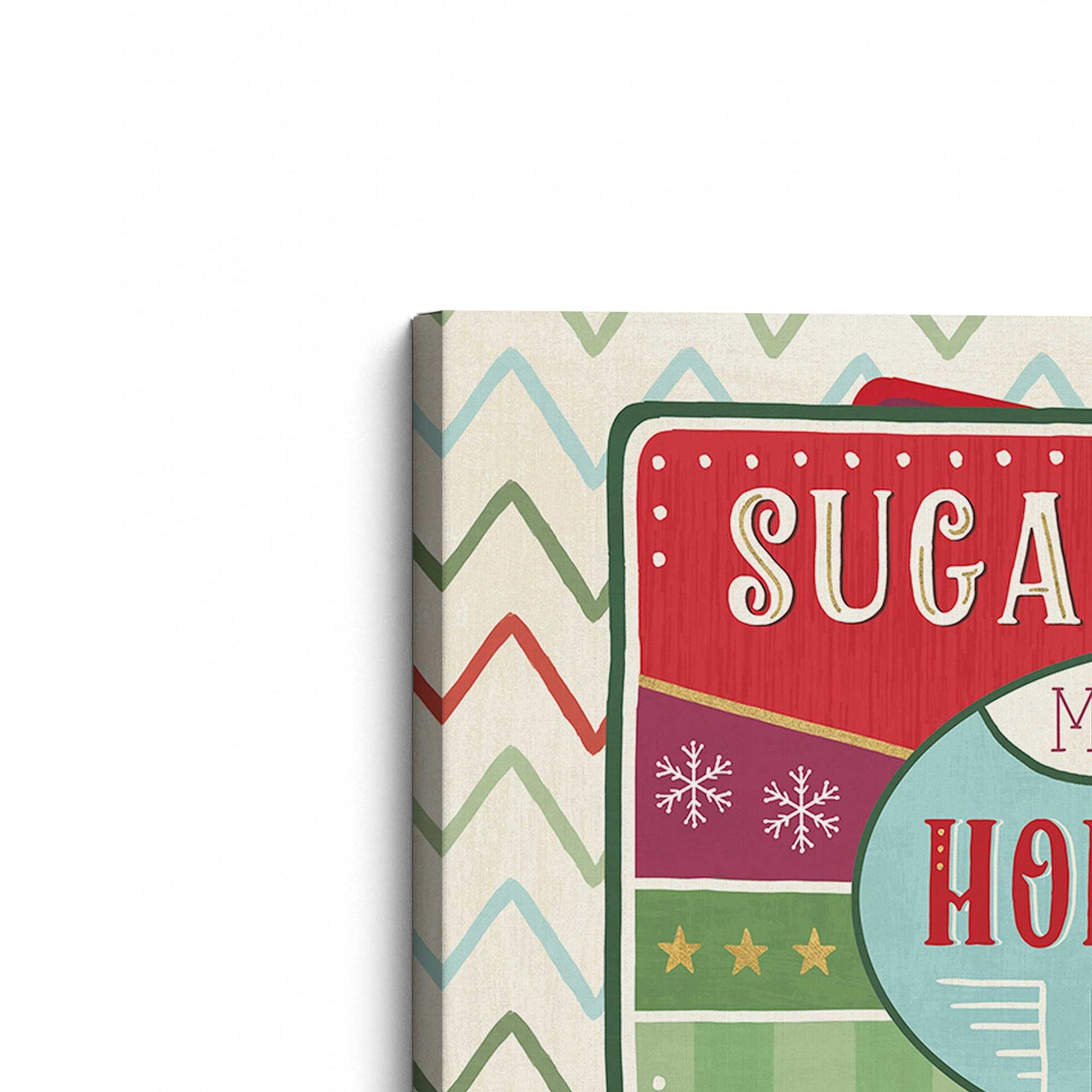 [Color:Stretched Canvas], Picture of the corner of the art