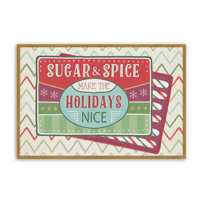 Sweet Holiday Vibes, Set of 4, Paper Art Prints
