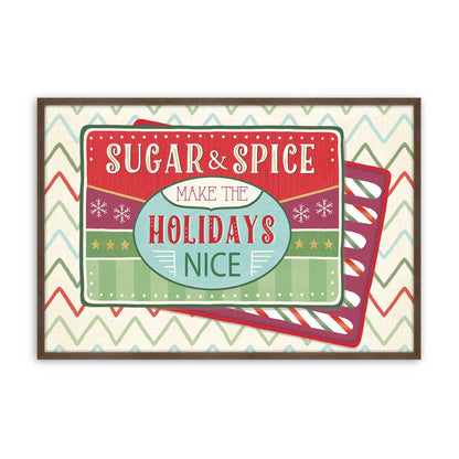 Sweet Holiday Vibes, Set of 4, Paper Art Prints