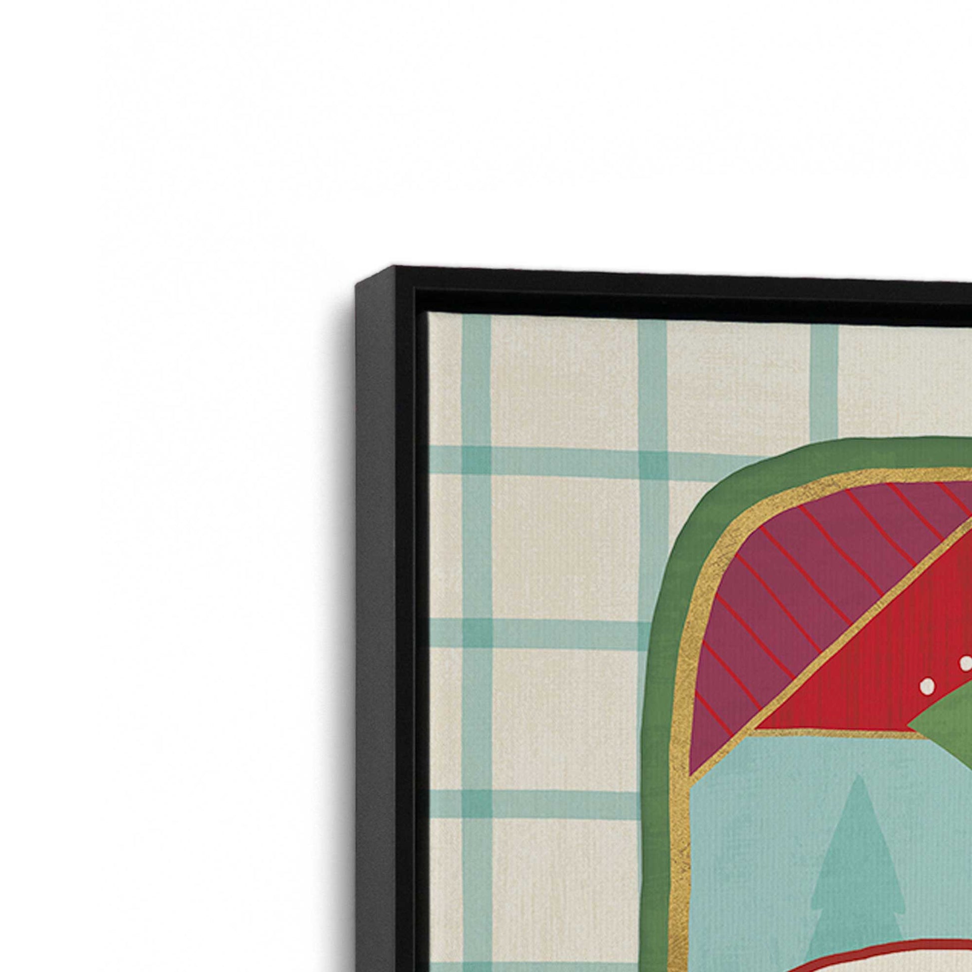 [Color:Satin Black], Picture of art in a Satin Black frame at an angle