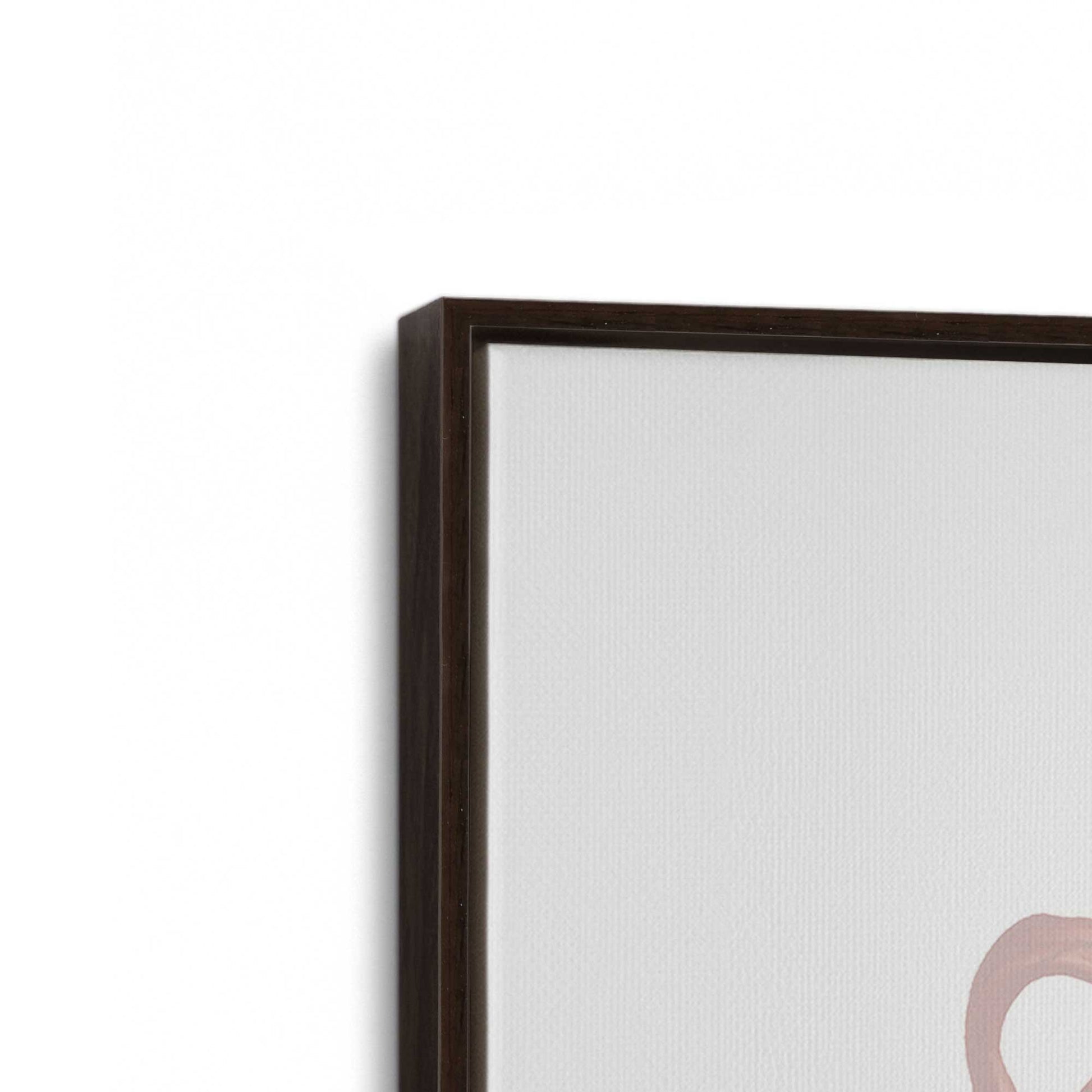 [Color:Espresso], Picture of art in a Espresso frame at an angle