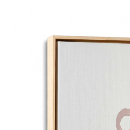 [Color:American Maple], Picture of art in a American Maple frame at an angle