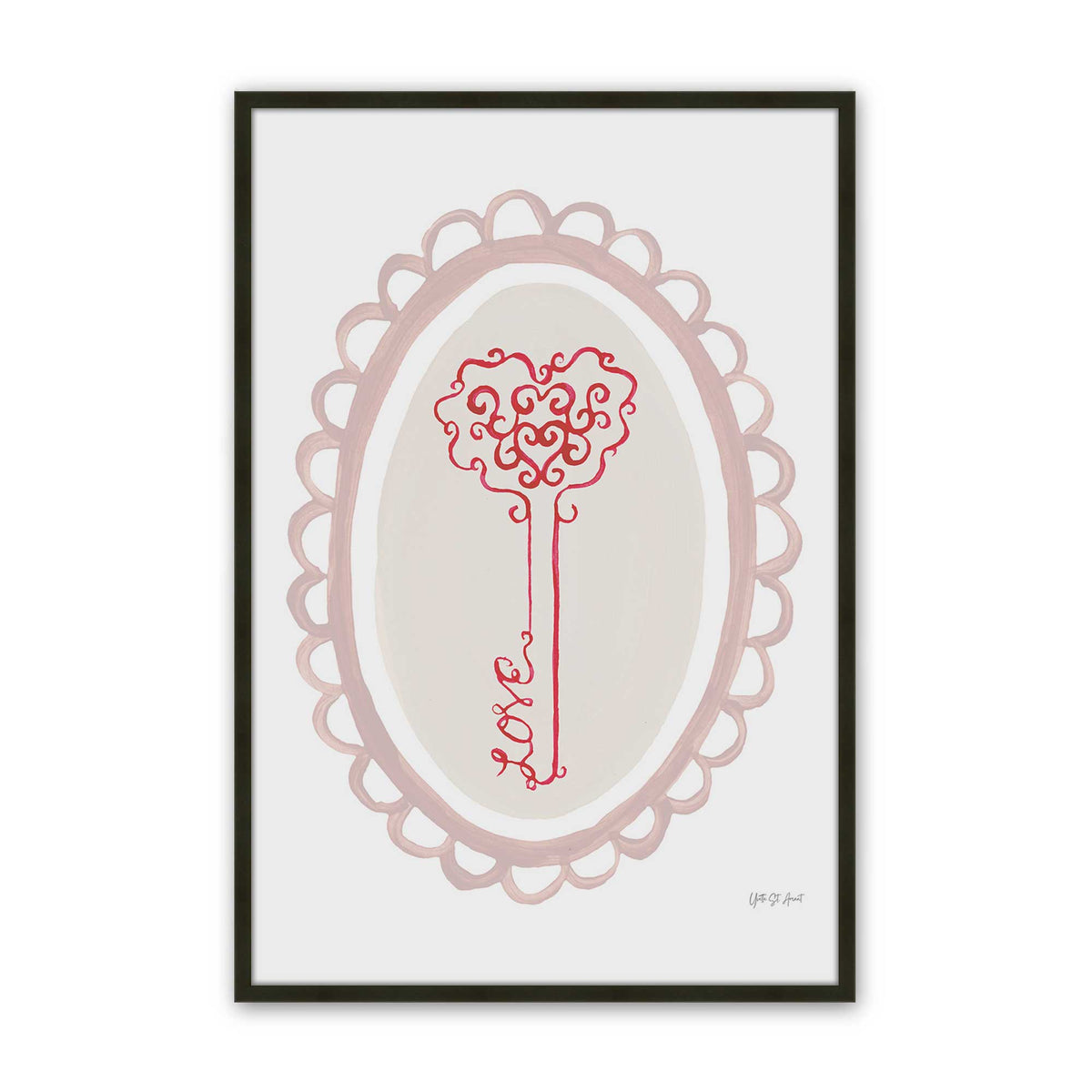 [Color:Satin Black], Picture of art in a Satin Black frame