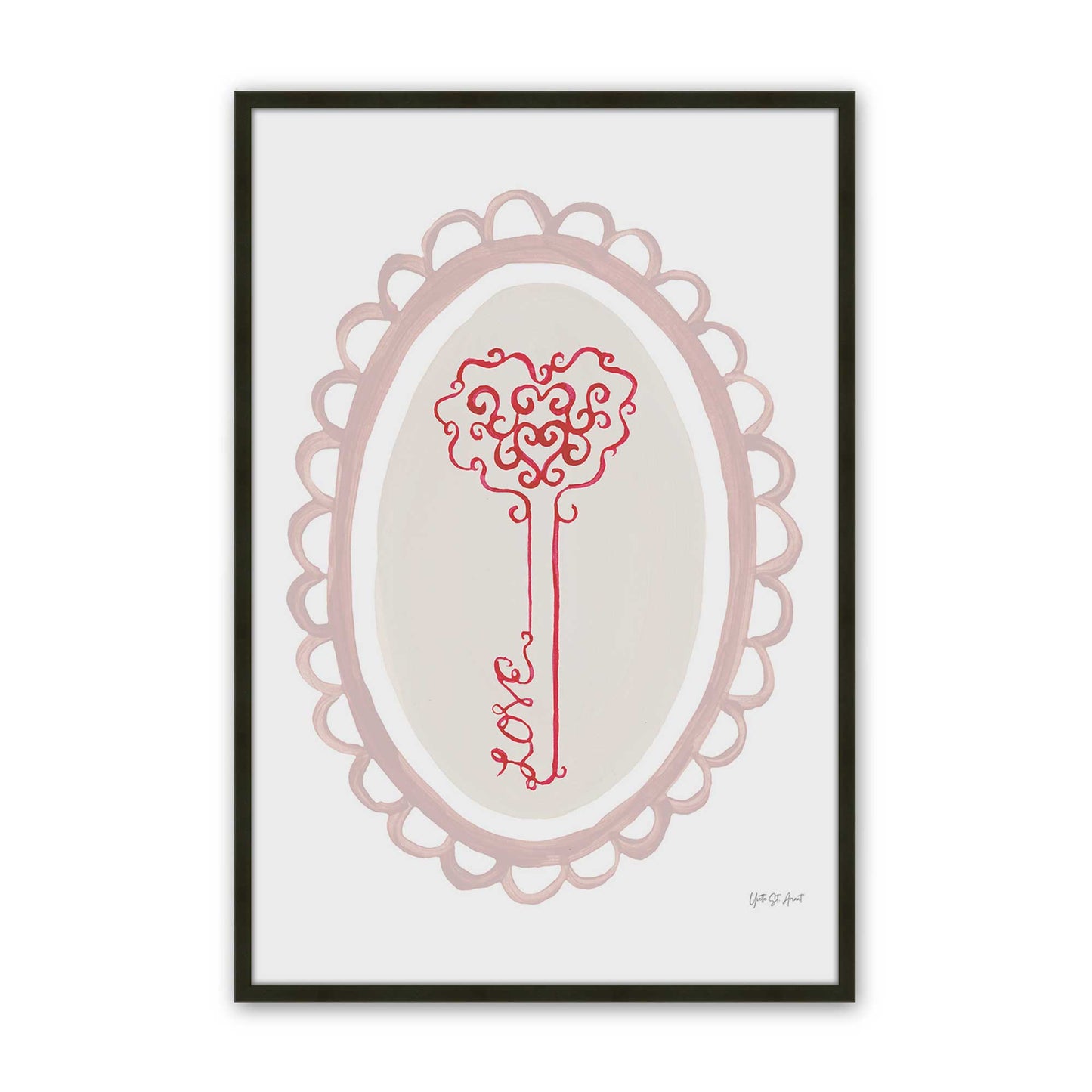 [Color:Satin Black], Picture of art in a Satin Black frame