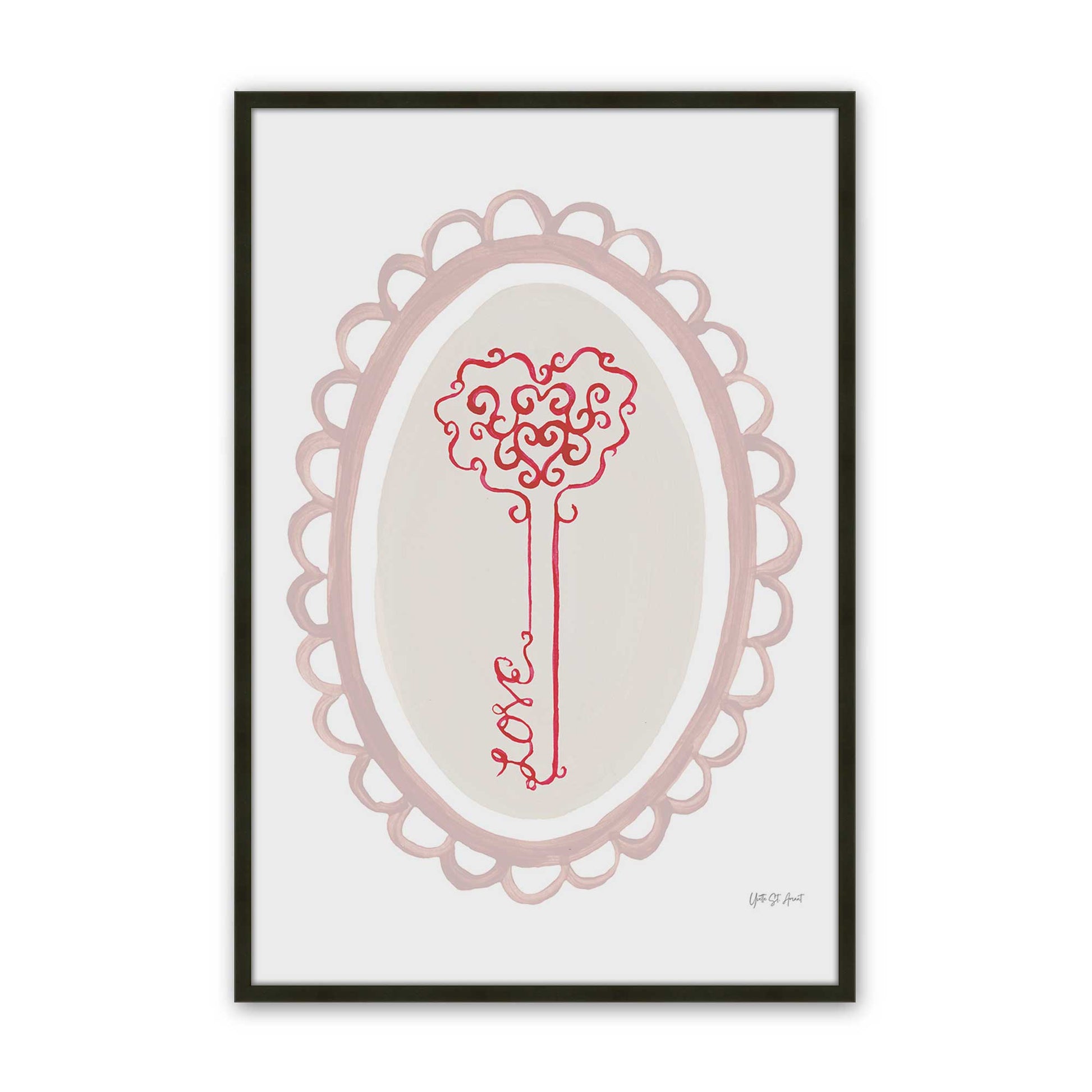 [Color:Satin Black], Picture of art in a Satin Black frame