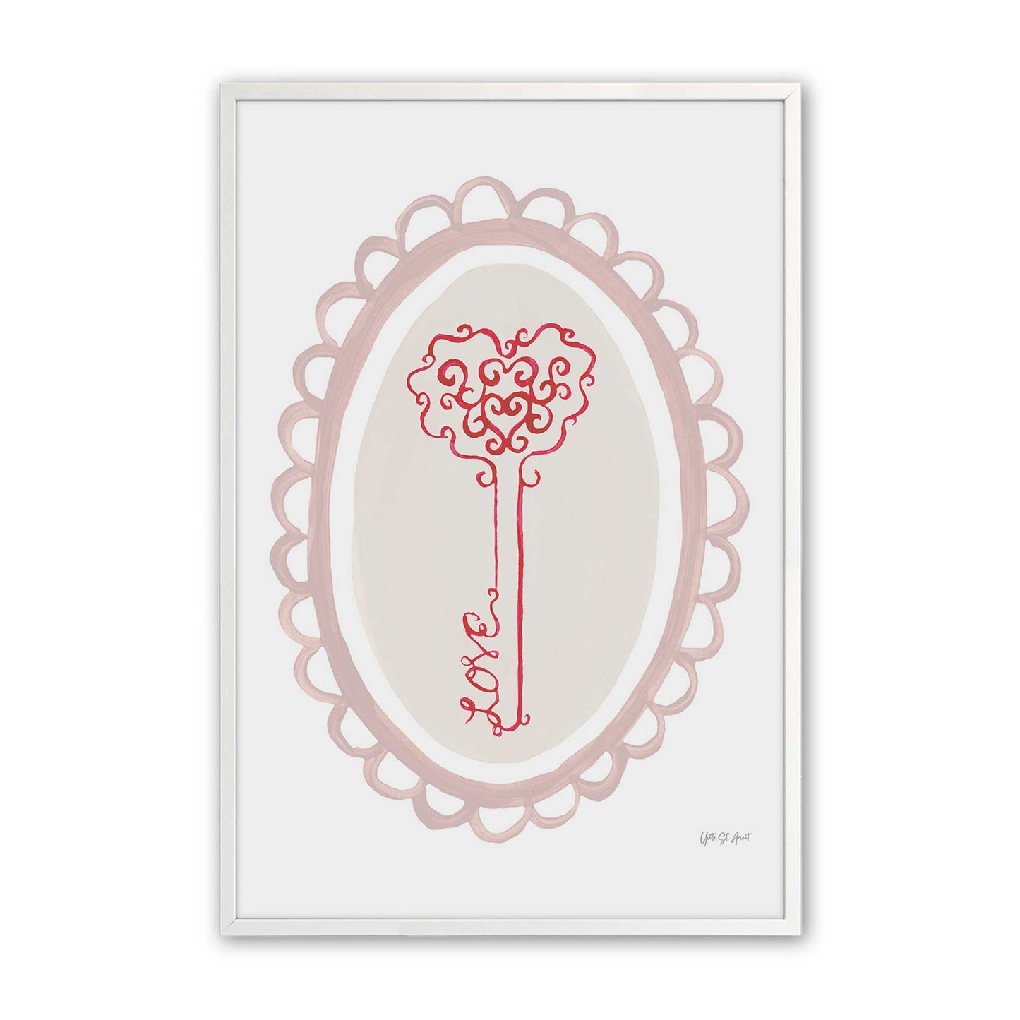 [Color:Opaque White], Picture of art in a Opaque White frame