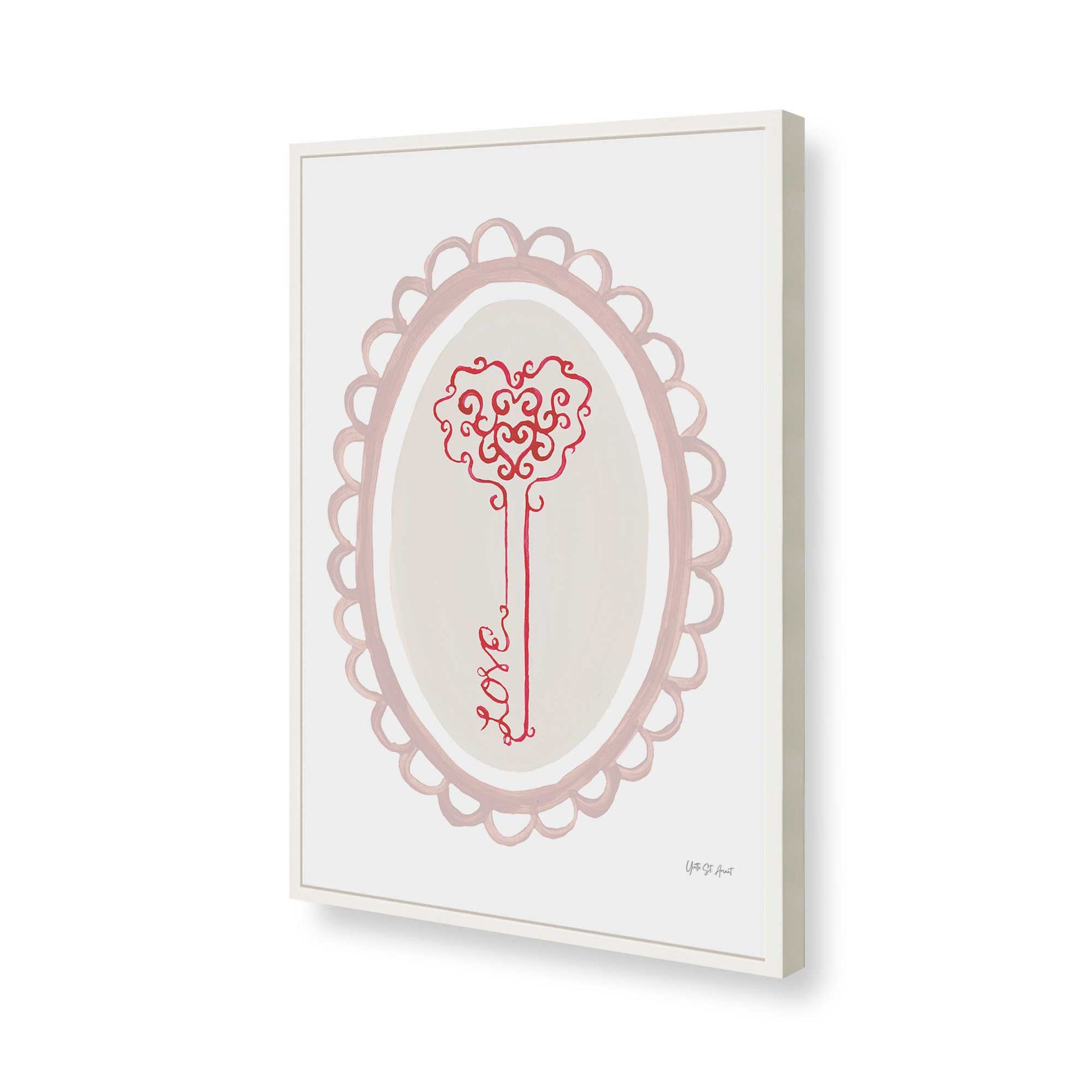 [Color:Opaque White], Picture of art in a Opaque White frame of the corner