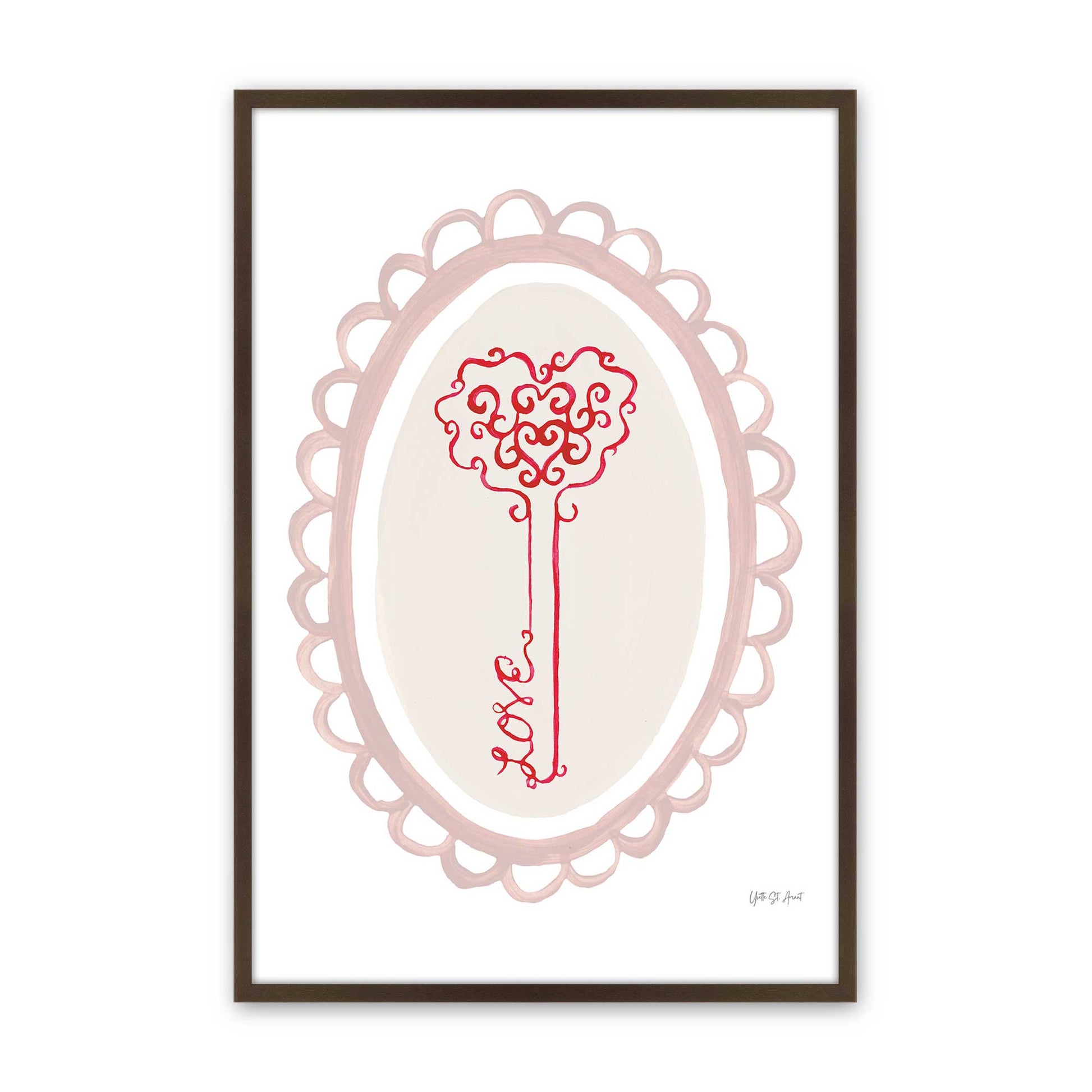 [Color:Brown], Picture of art in a Brown frame