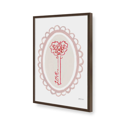 [Color:Brown], Picture of art in a Brown frame of the corner