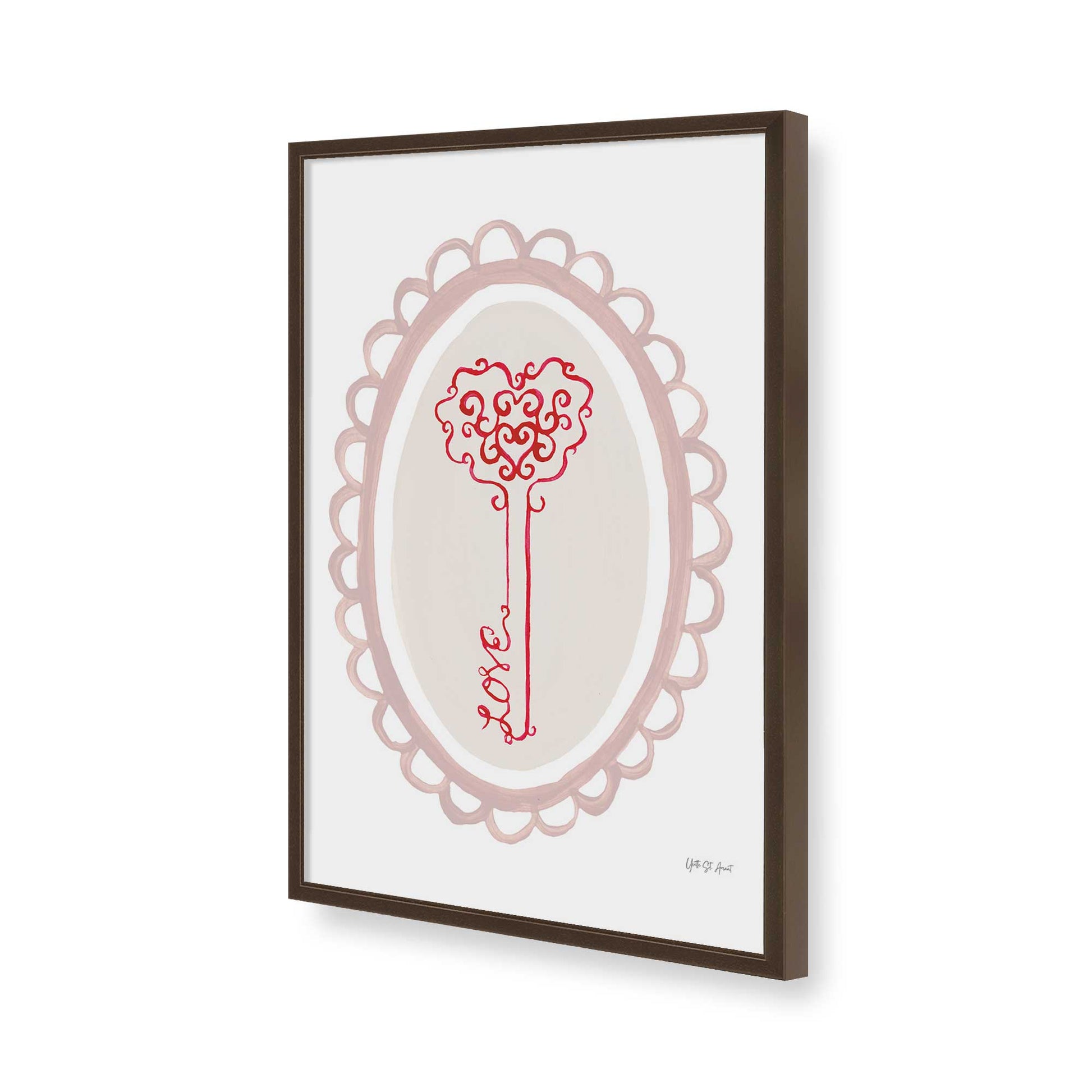 [Color:Belvinder Brown], Picture of art in a Belvinder Brown frame of the corner