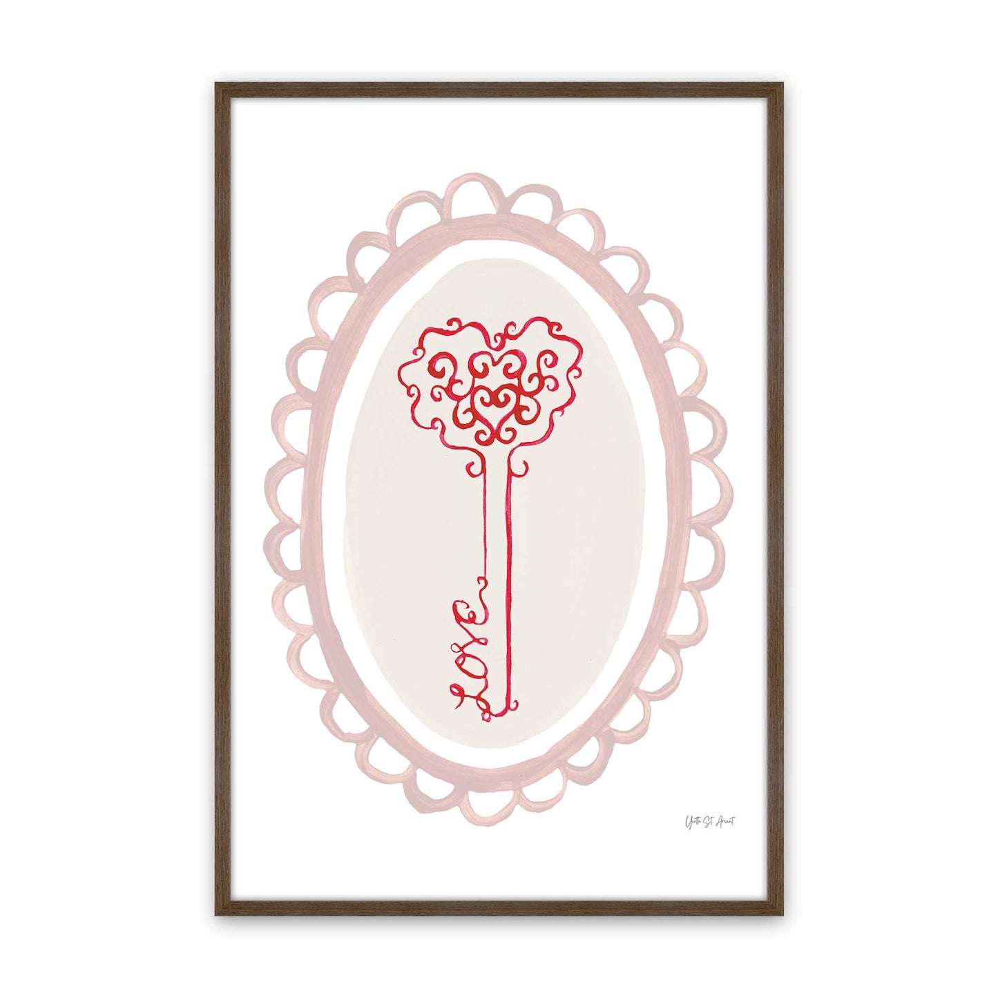 [Color:Walnut], Picture of art in a Walnut frame