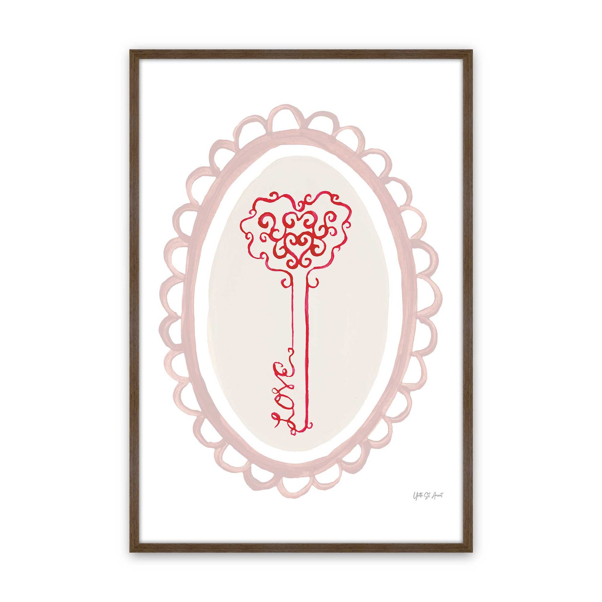 [Color:Walnut], Picture of art in a Walnut frame