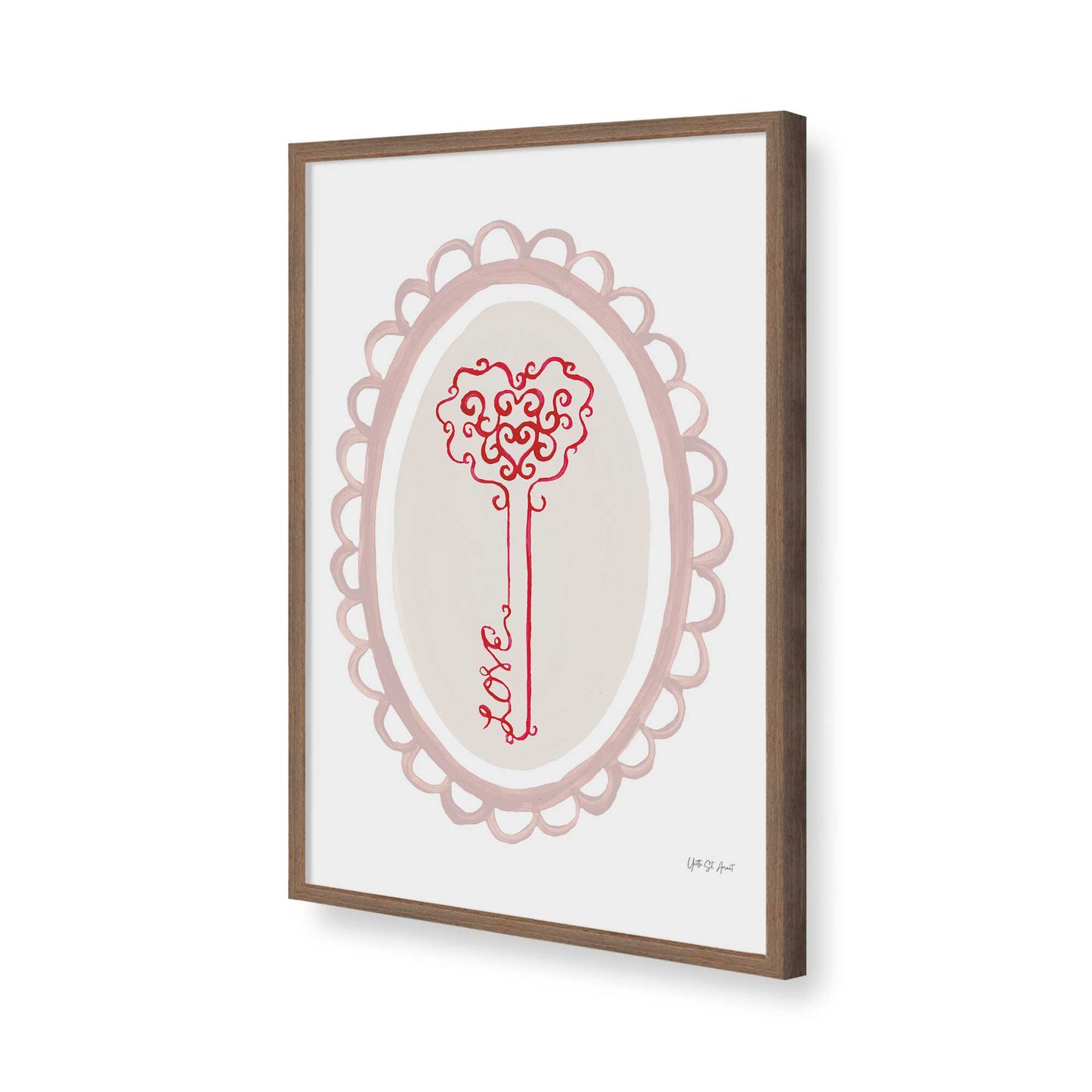 [Color:Walnut], Picture of art in a Walnut frame of the corner