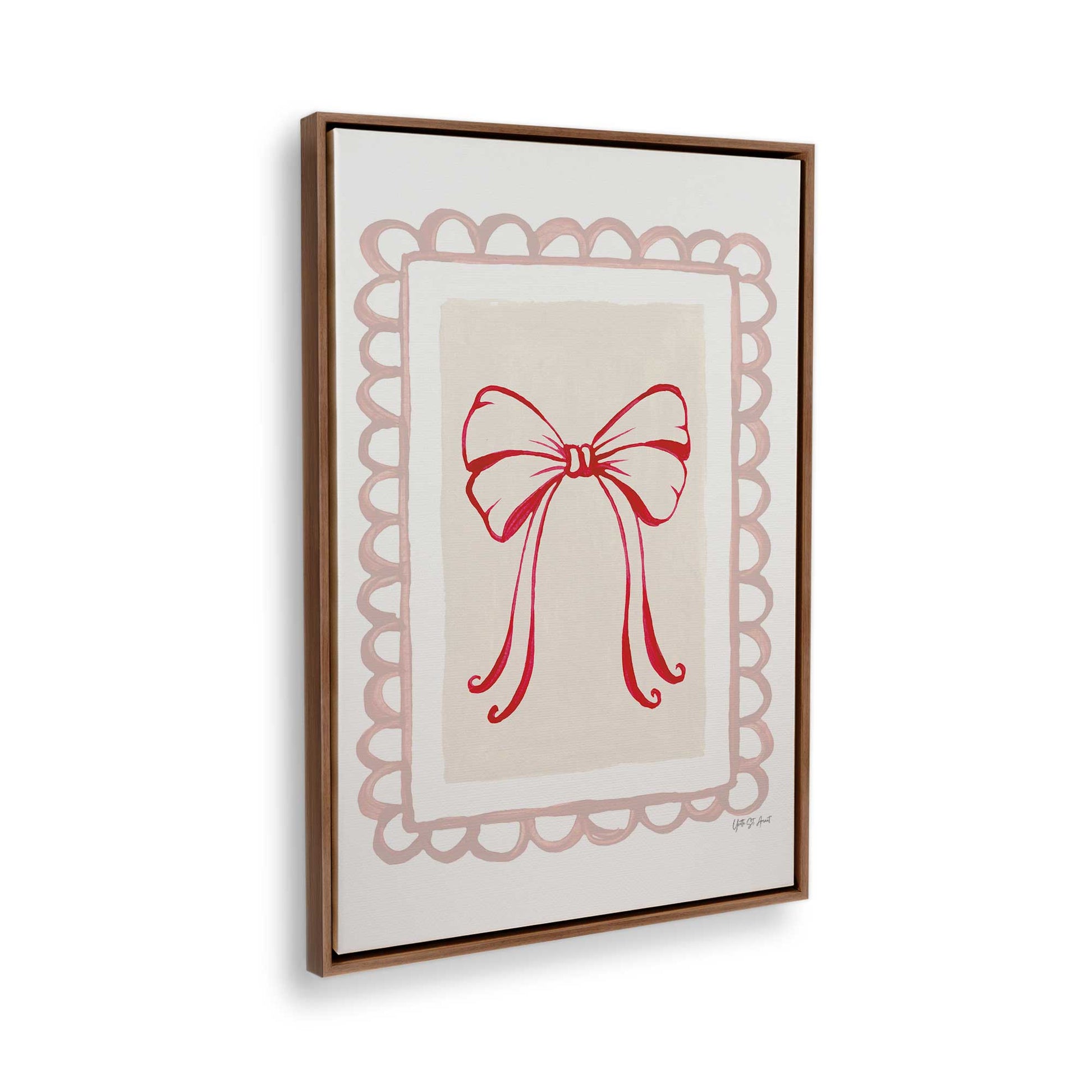 [Color:Walnut], Picture of the corner of the art