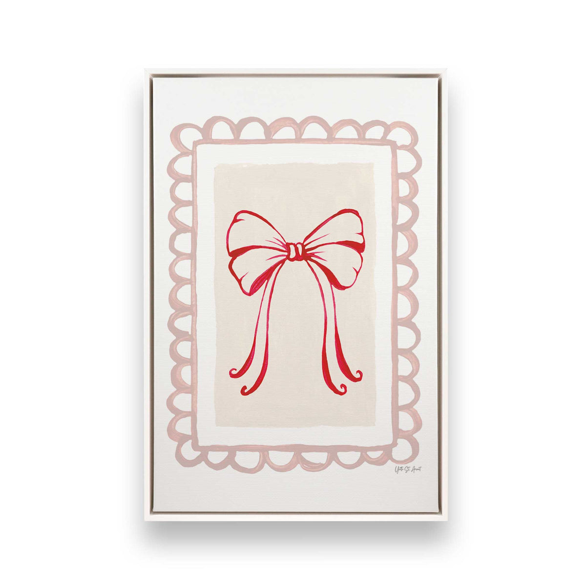 [Color:Opaque White], Picture of art in a White frame