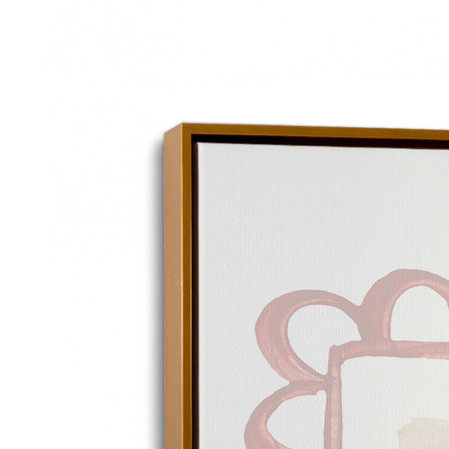 [Color:Polished Gold], Picture of art in a Polished Gold frame at an angle