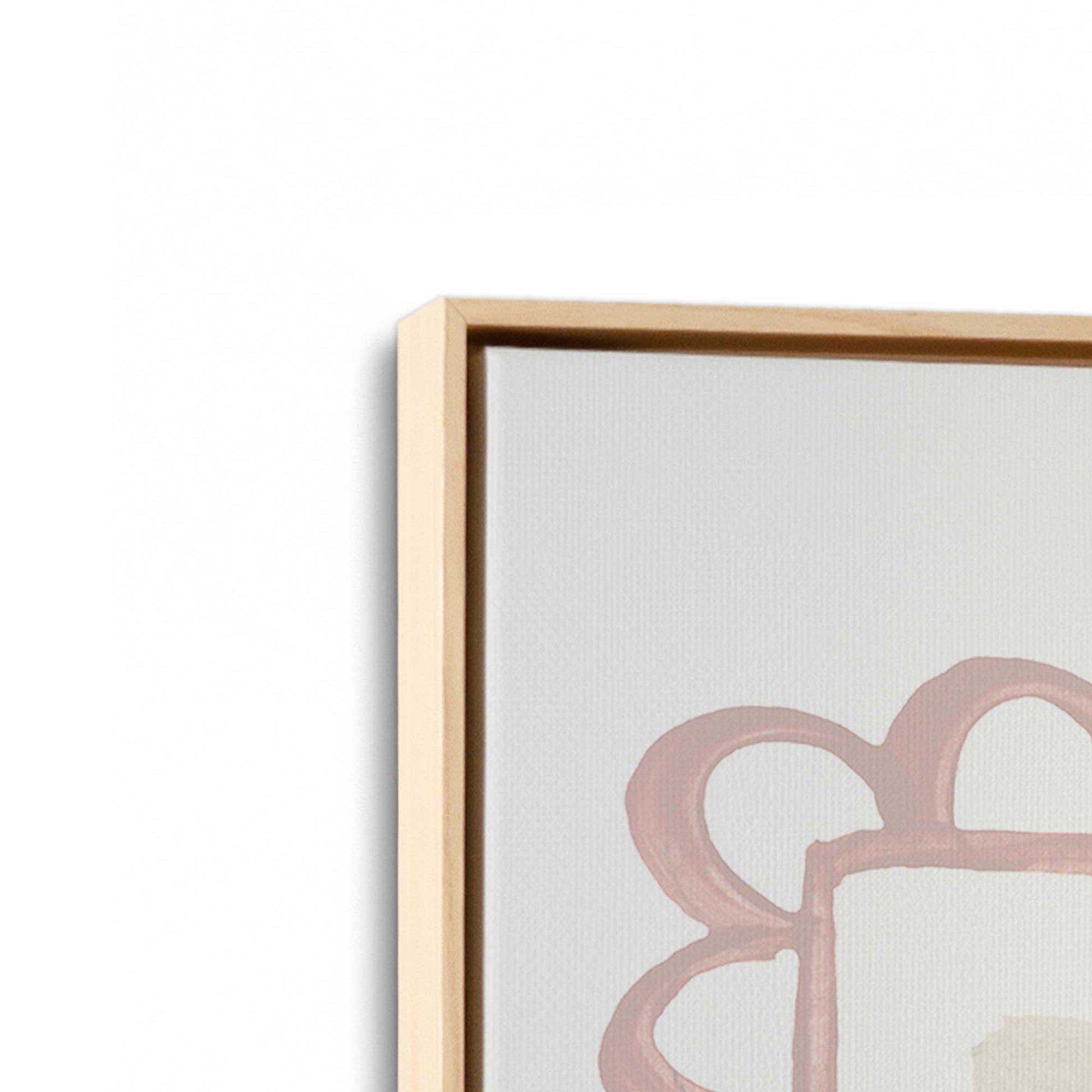 [Color:American Maple], Picture of art in a American Maple frame at an angle