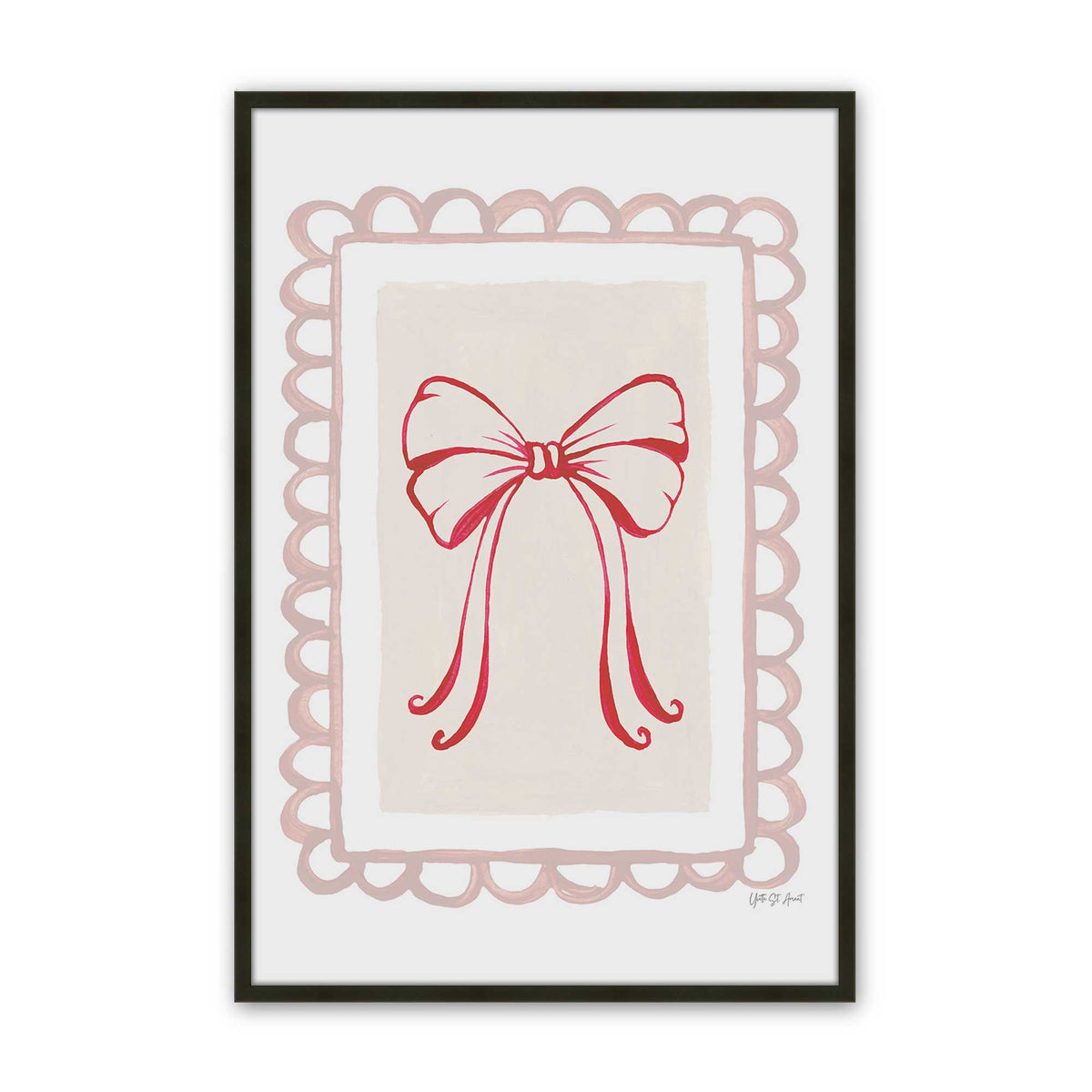 [Color:Satin Black], Picture of art in a Satin Black frame