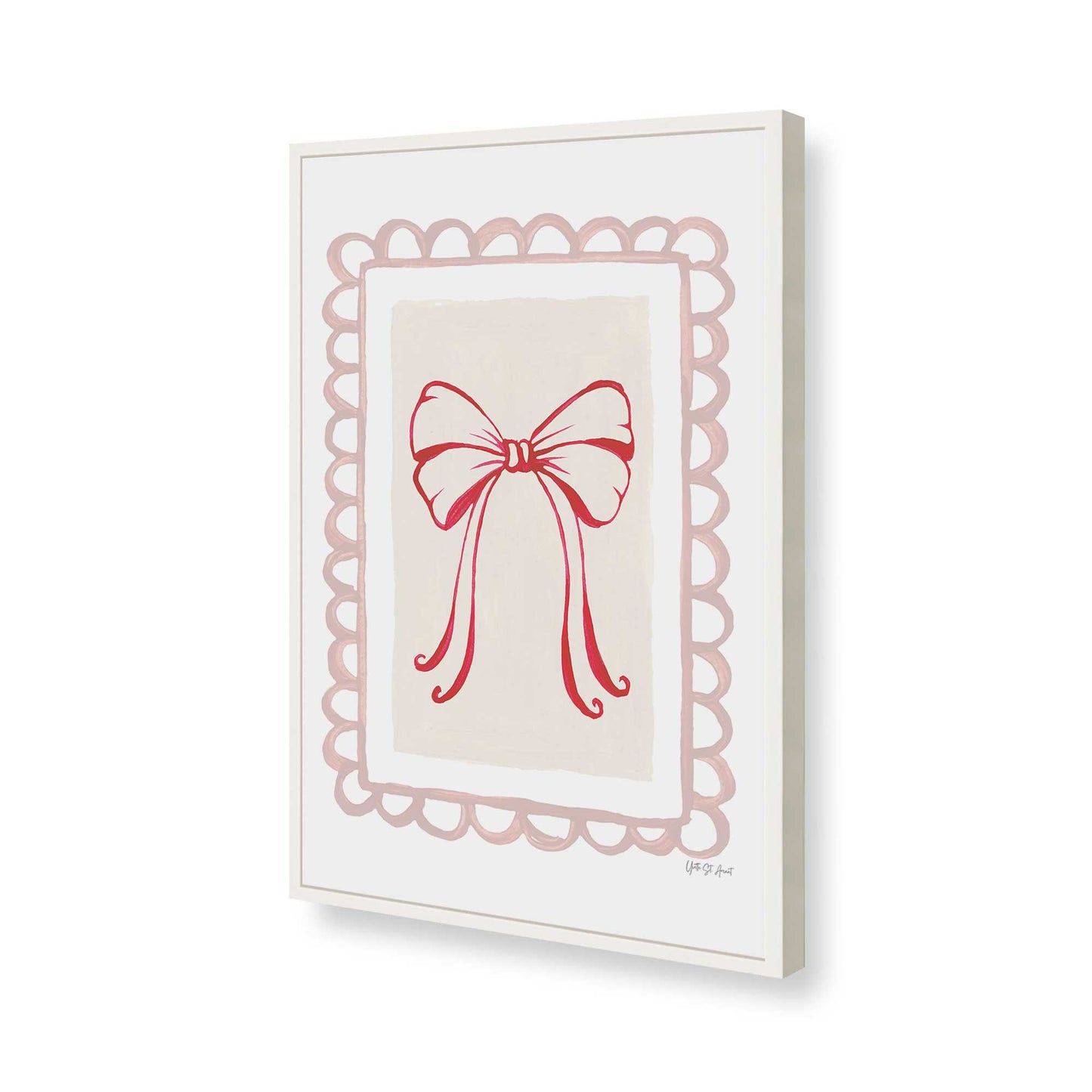 [Color:Opaque White], Picture of art in a Opaque White frame of the corner