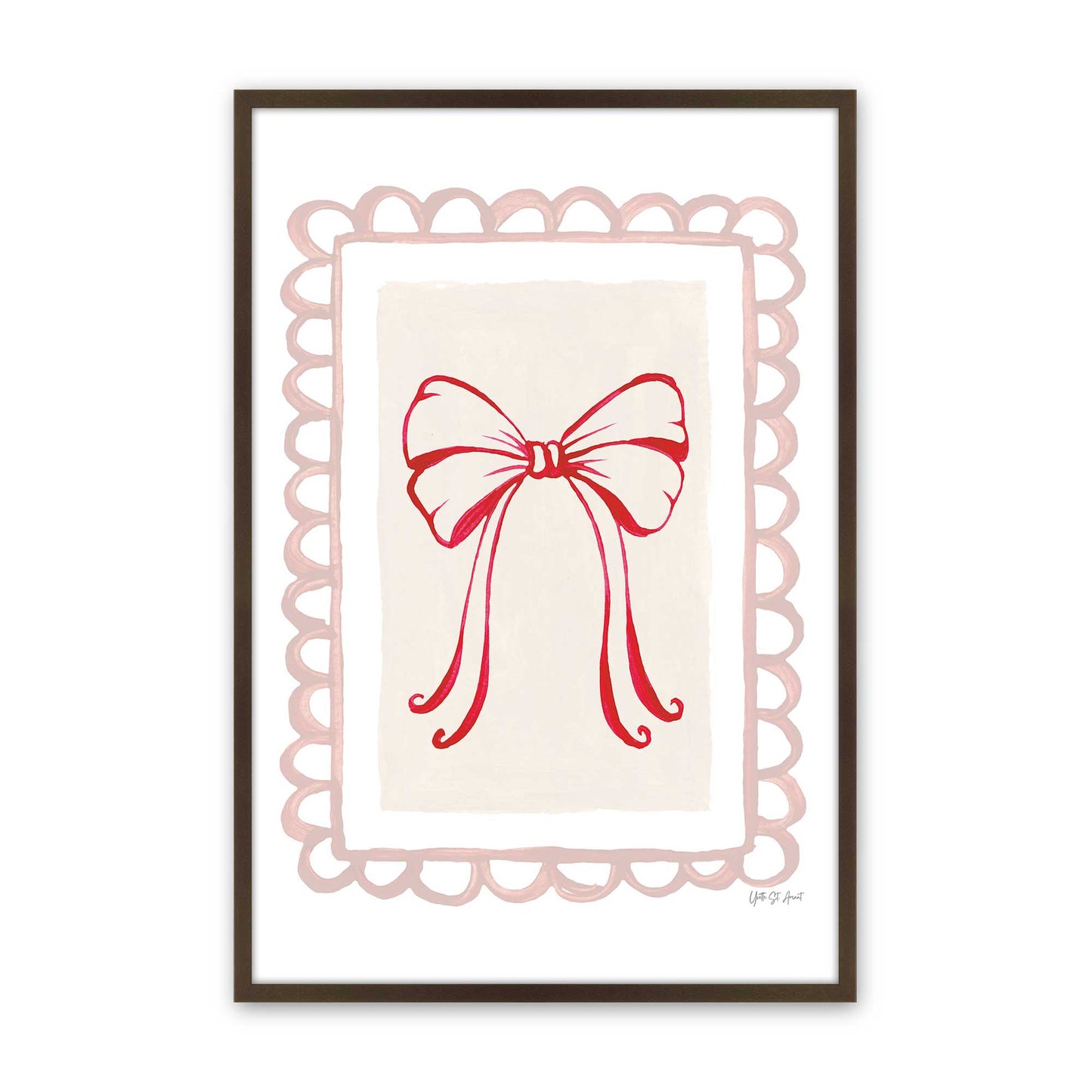 [Color:Brown], Picture of art in a Brown frame