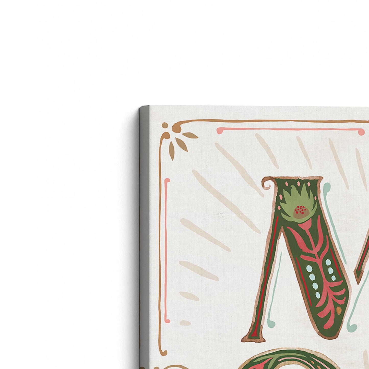 [Color:Stretched Canvas], Picture of the corner of the art