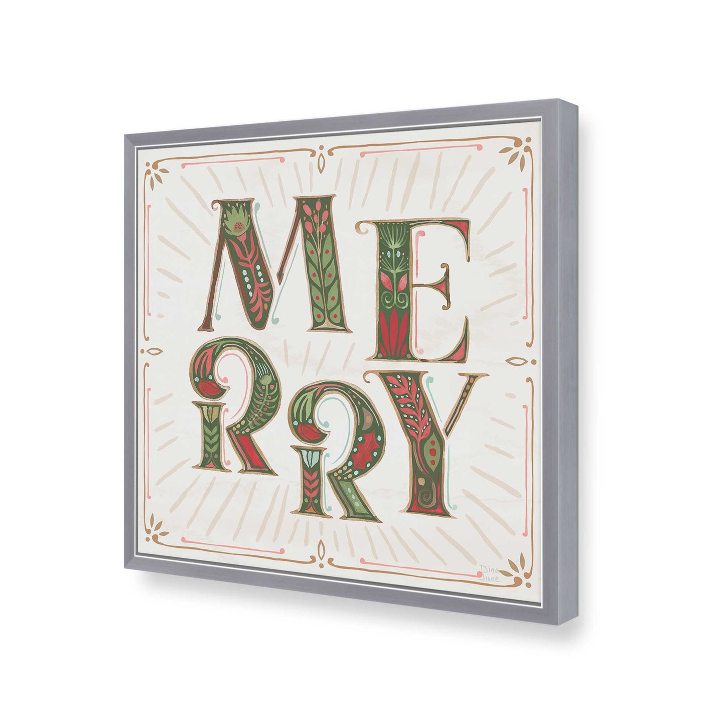 [Color:Polished Chrome], Picture of art in a Polished Chrome frame of the corner