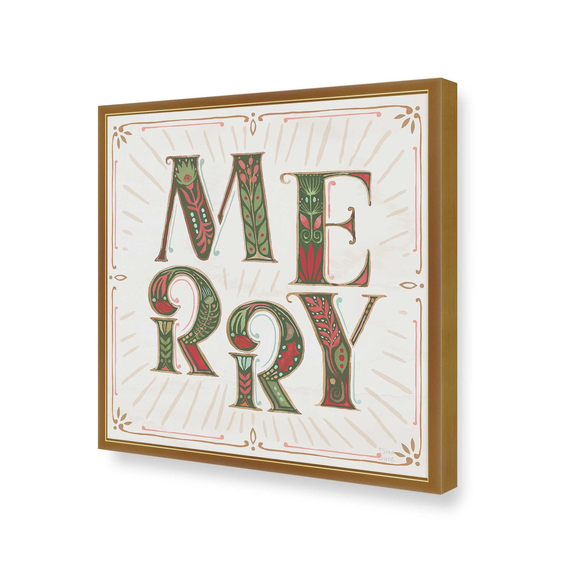 [Color:Polished Gold], Picture of art in a Polished Gold frame of the corner