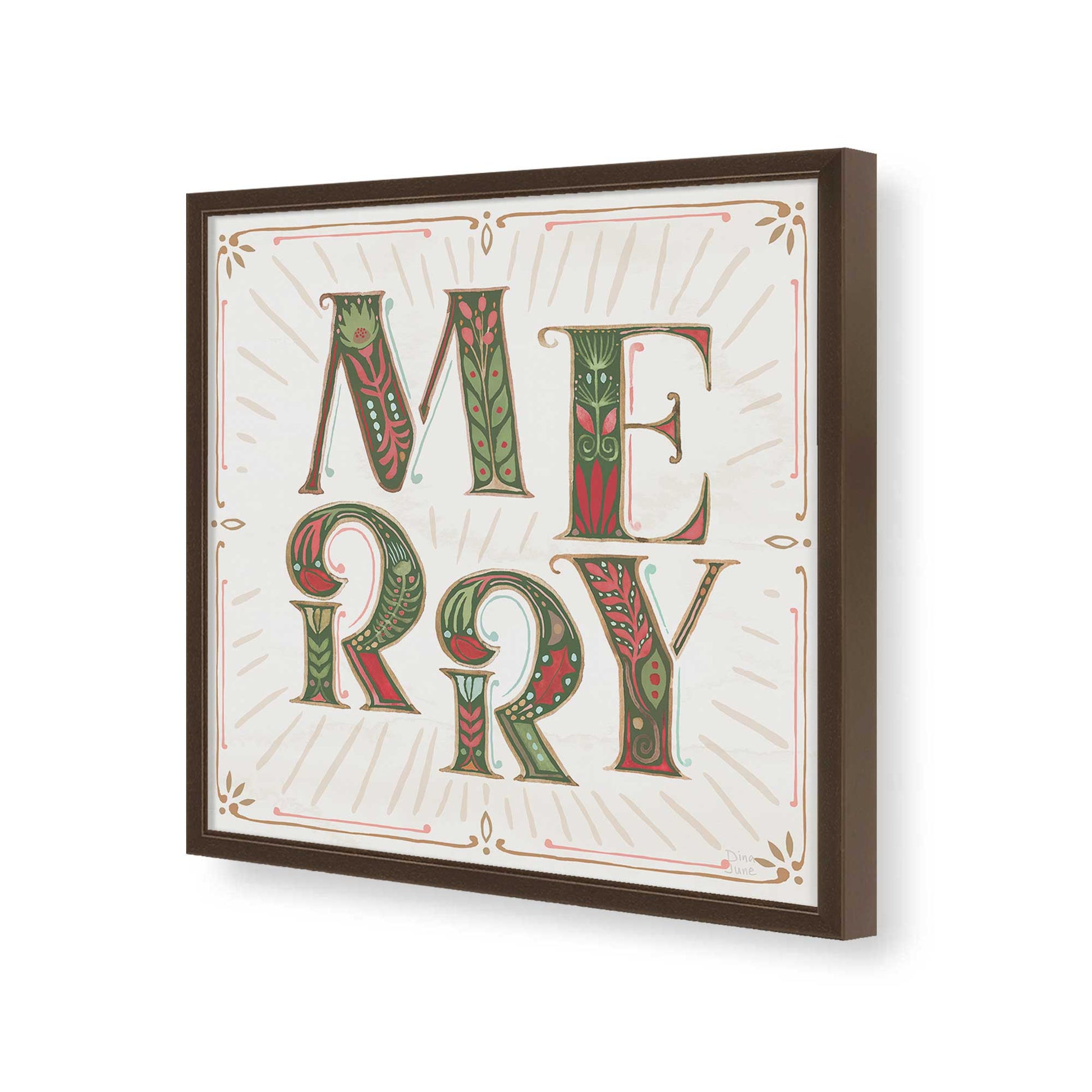 [Color:Espresso], Picture of art in a Espresso frame of the corner