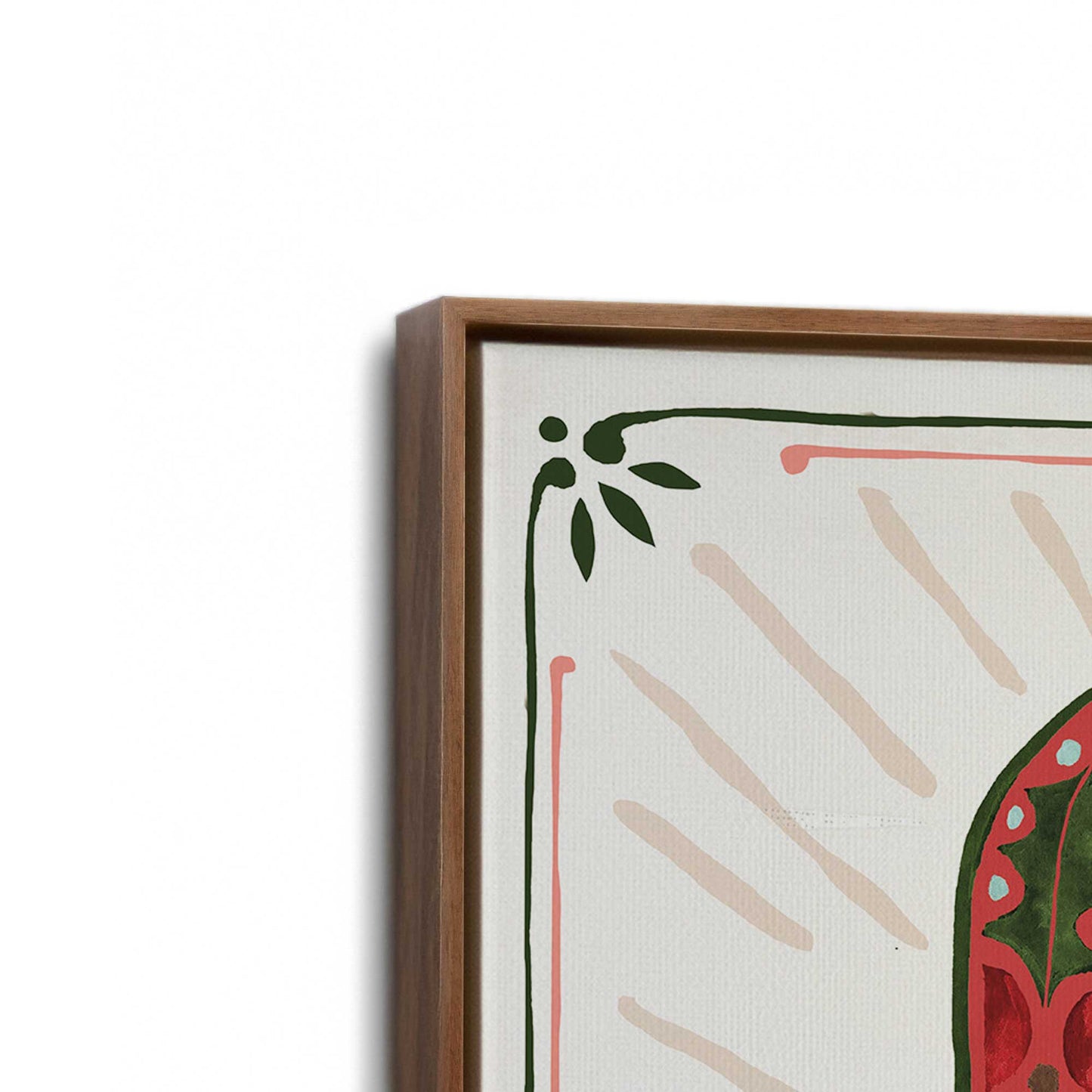 [Color:Walnut], Picture of art in a Walnut frame at an angle