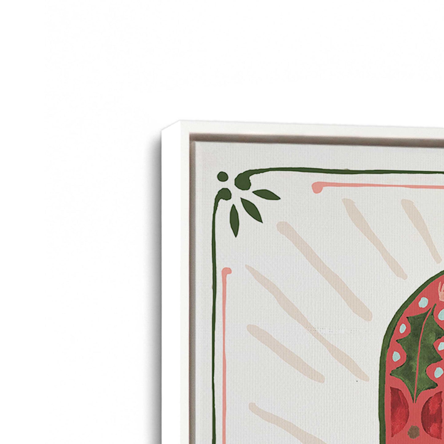 [Color:Opaque White], Picture of art in a White frame at an angle