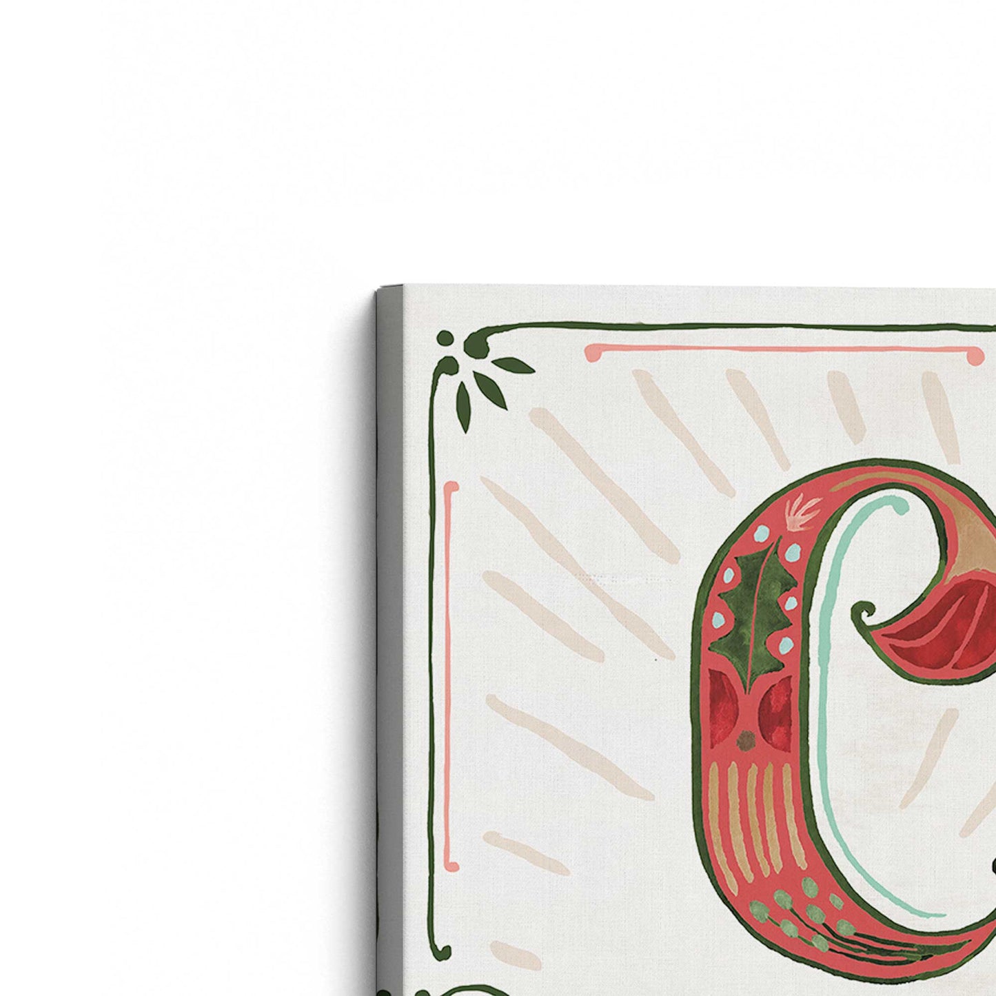 [Color:Stretched Canvas], Picture of the corner of the art