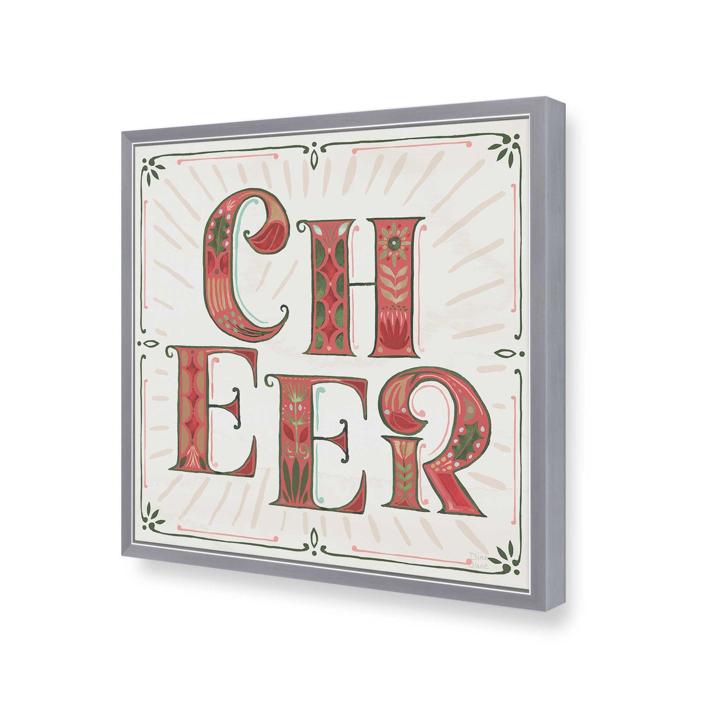 [Color:Polished Chrome], Picture of art in a Polished Chrome frame of the corner