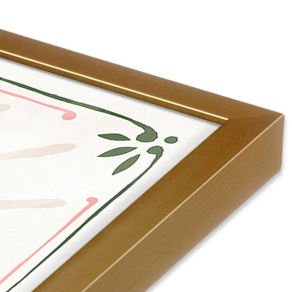 [Color:Polished Gold], Picture of art in a Polished Gold frame at an angle