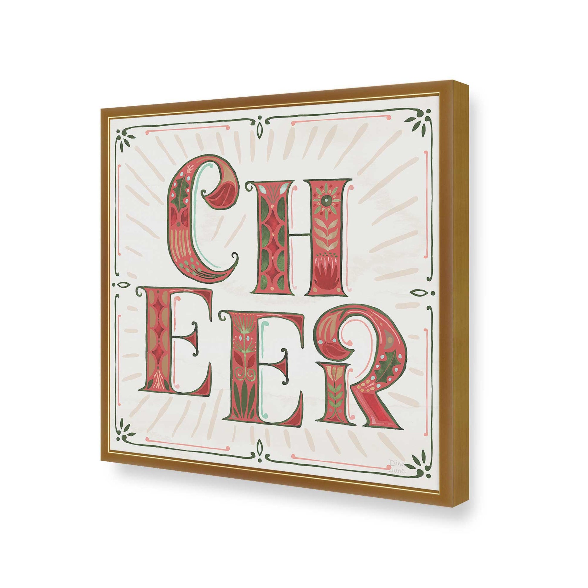 [Color:Polished Gold], Picture of art in a Polished Gold frame of the corner