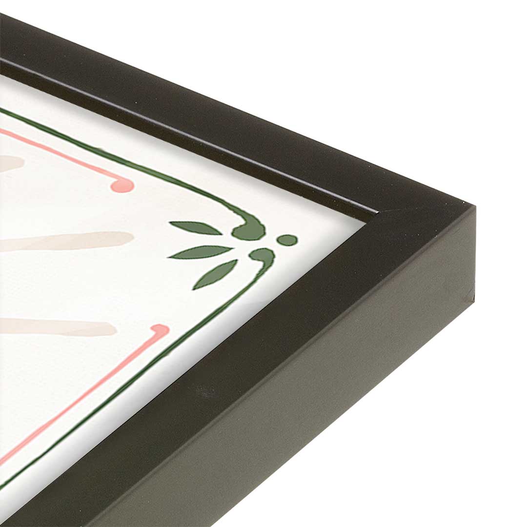 [Color:Satin Black], Picture of art in a Satin Black frame at an angle