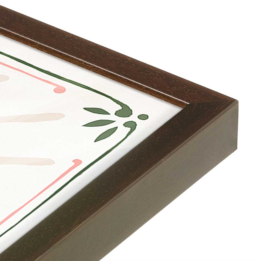 [Color:Espresso], Picture of art in a Espresso frame at an angle