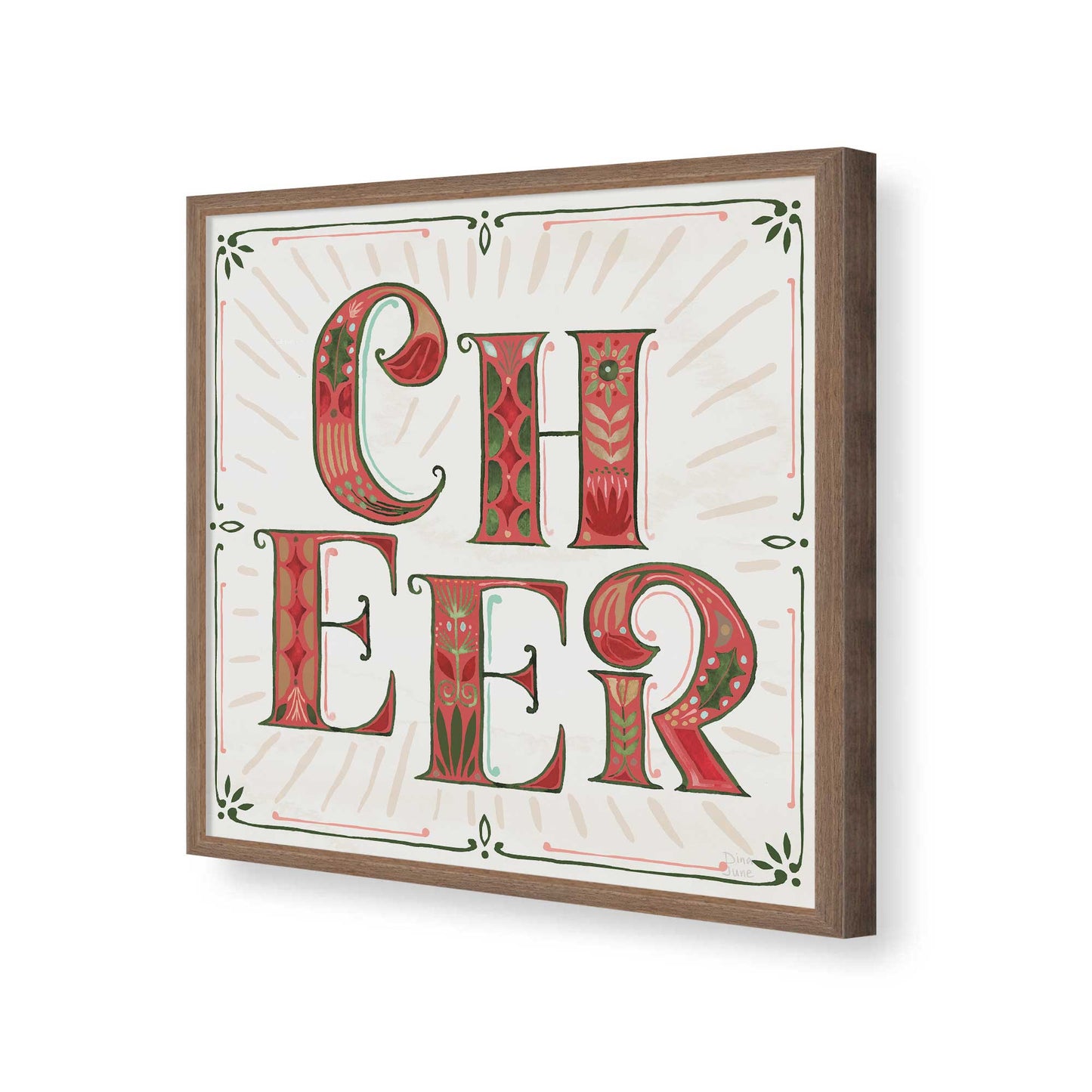 [Color:Walnut], Picture of art in a Walnut frame of the corner