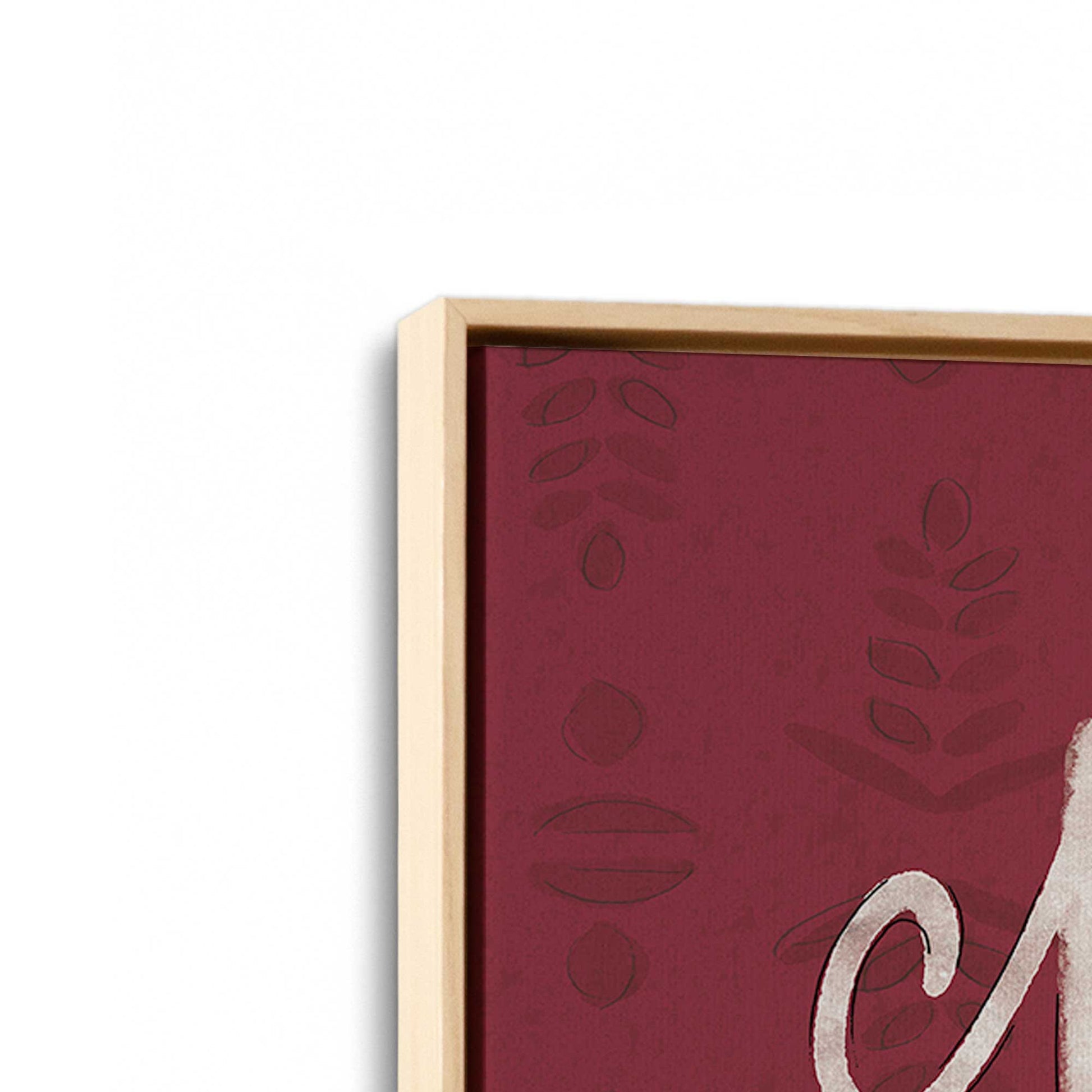 [Color:American Maple], Picture of art in a American Maple frame at an angle