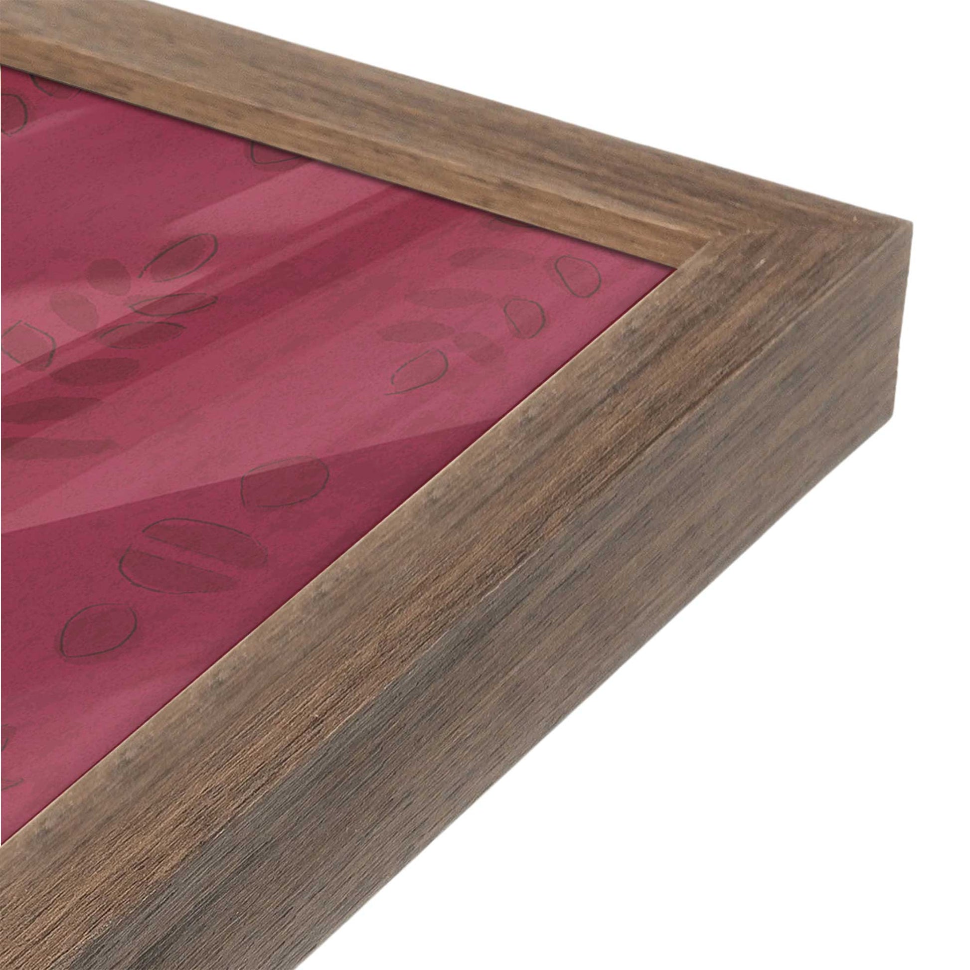 [Color:Walnut], Picture of art in a Walnut frame at an angle