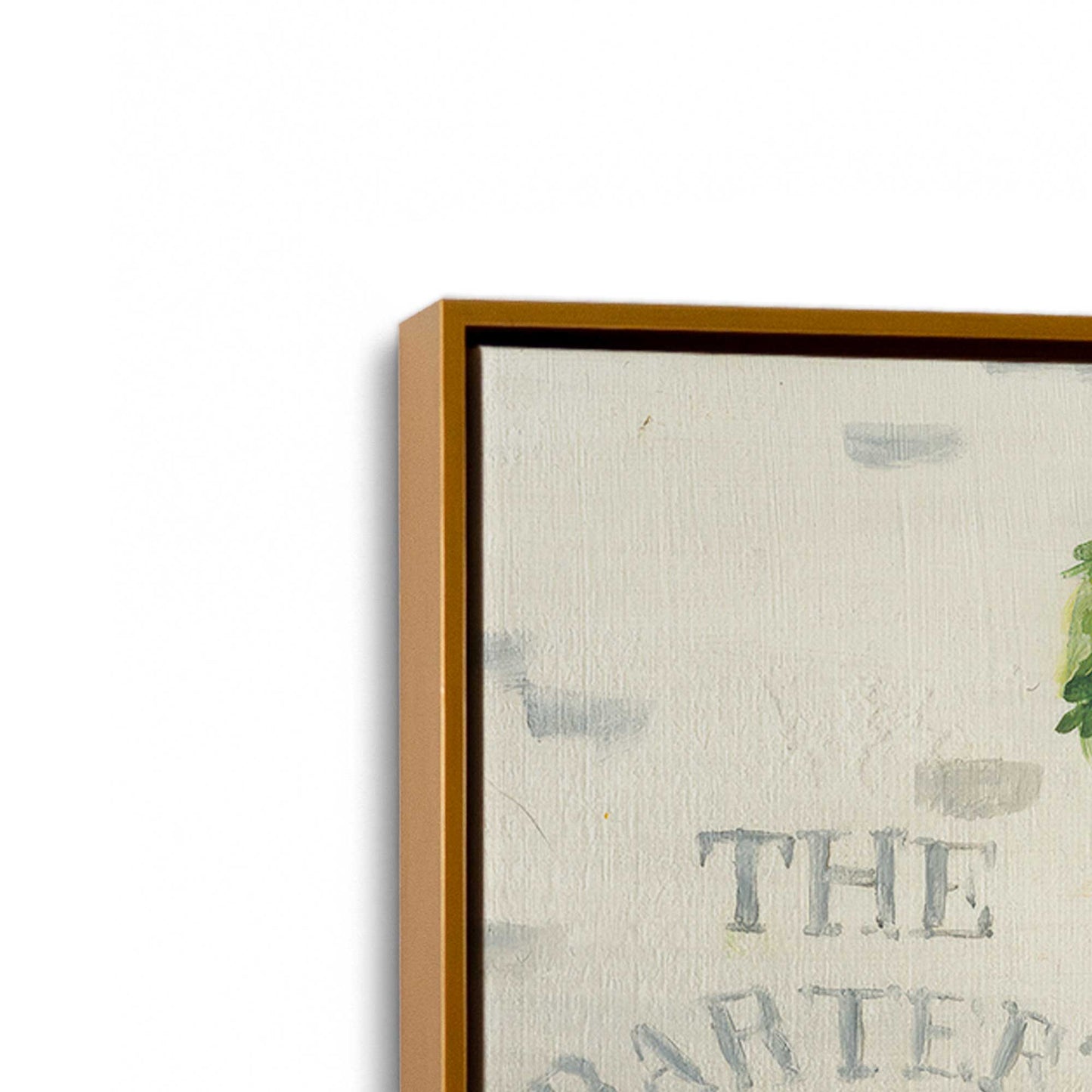 [Color:Polished Gold], Picture of art in a Polished Gold frame at an angle