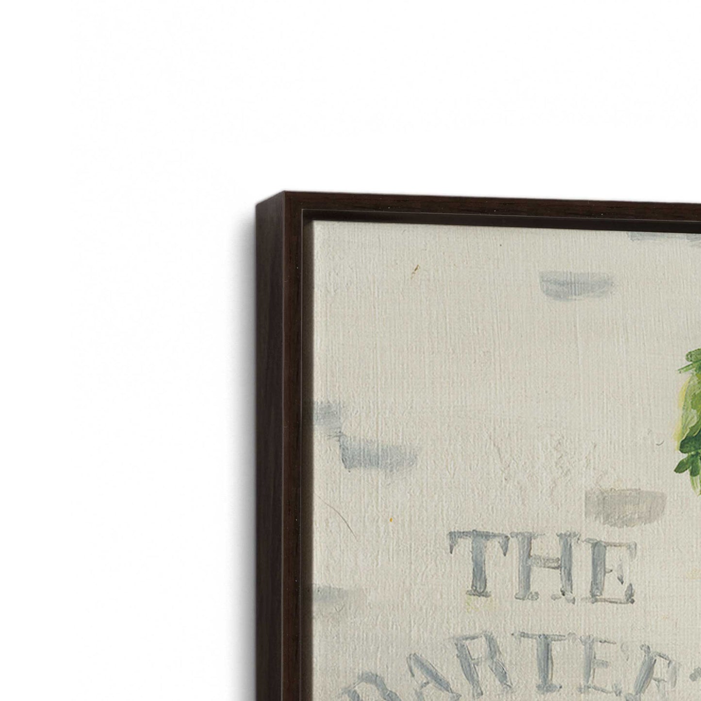 [Color:Espresso], Picture of art in a Espresso frame at an angle