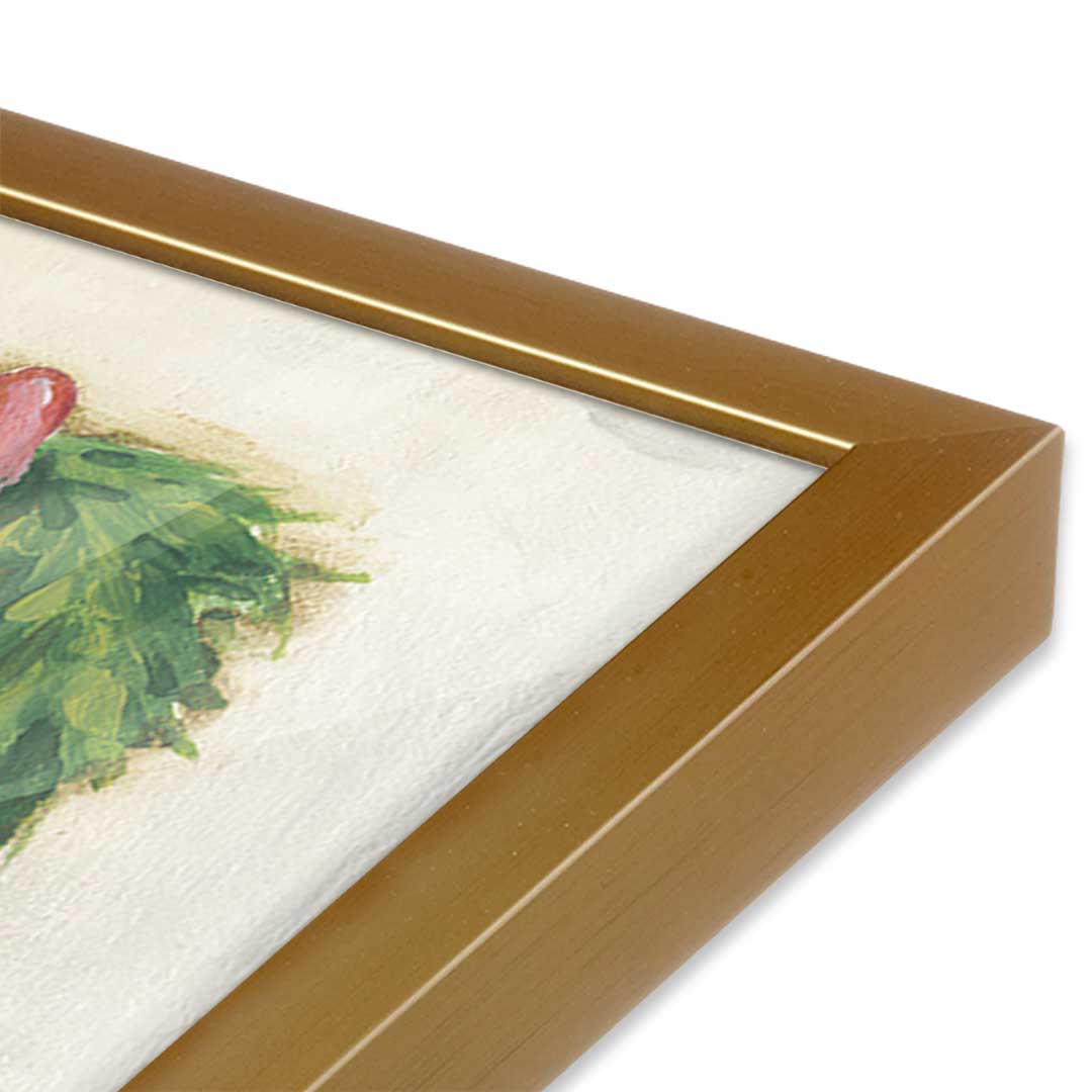 [Color:Polished Gold], Picture of art in a Polished Gold frame at an angle