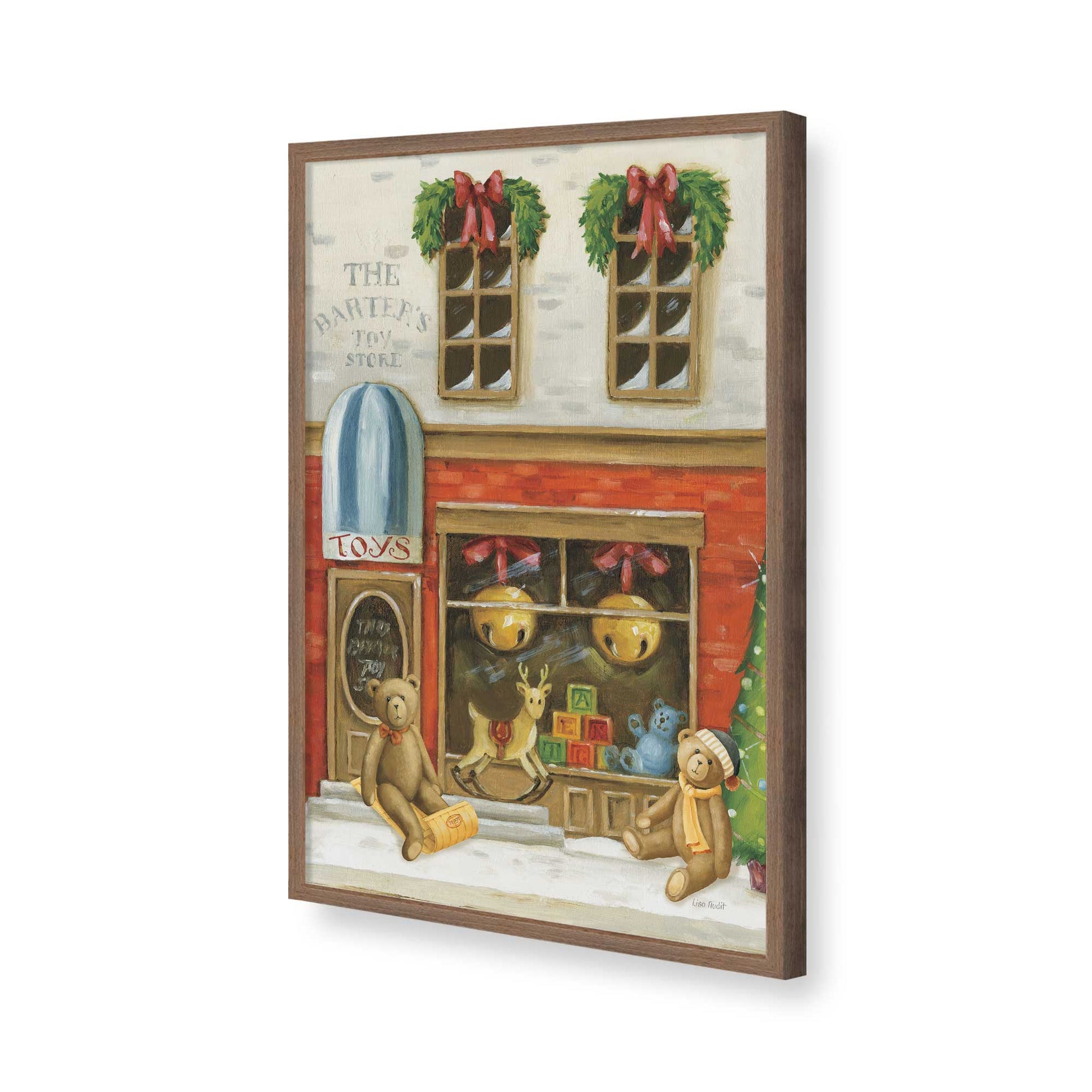 [Color:Walnut], Picture of art in a Walnut frame of the corner