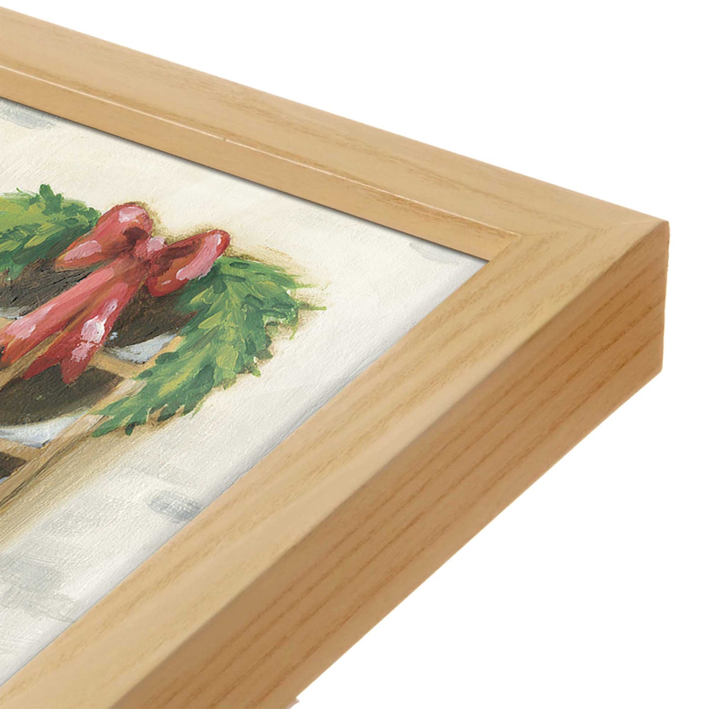 [Color:American Maple], Picture of art in a American Maple frame at an angle